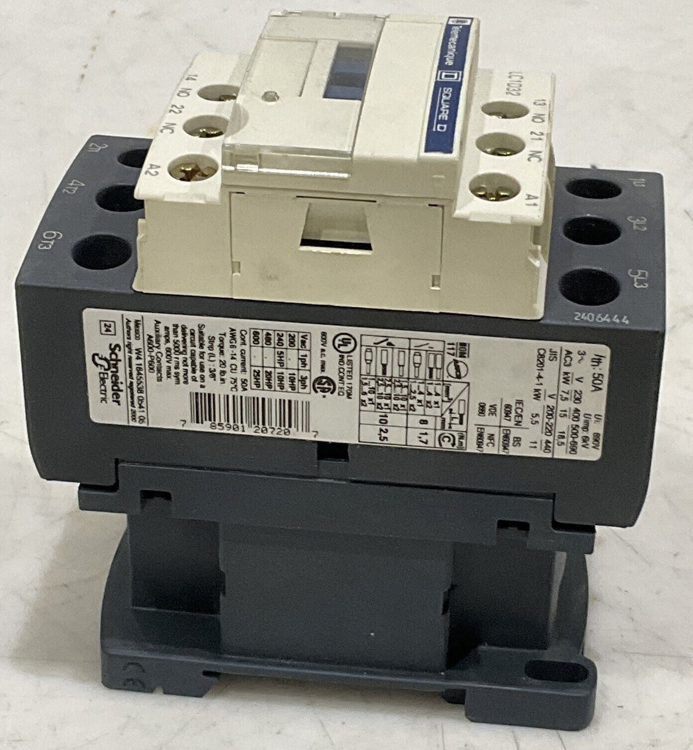 SQUARE D LC1D32 CONTACTOR 881