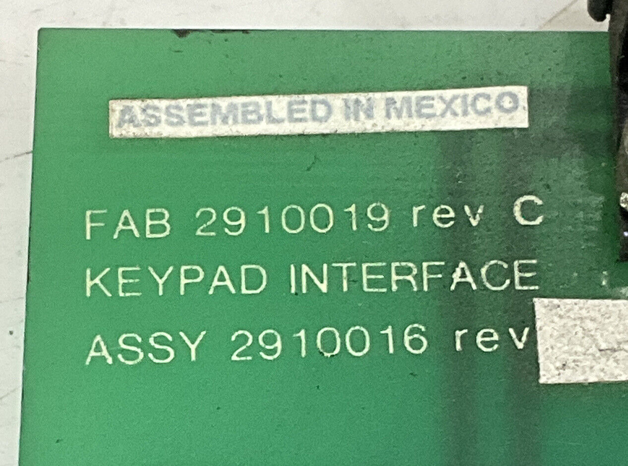 JETPOWER FAB 2910019 REV C KEYPAD INTERFACE 881