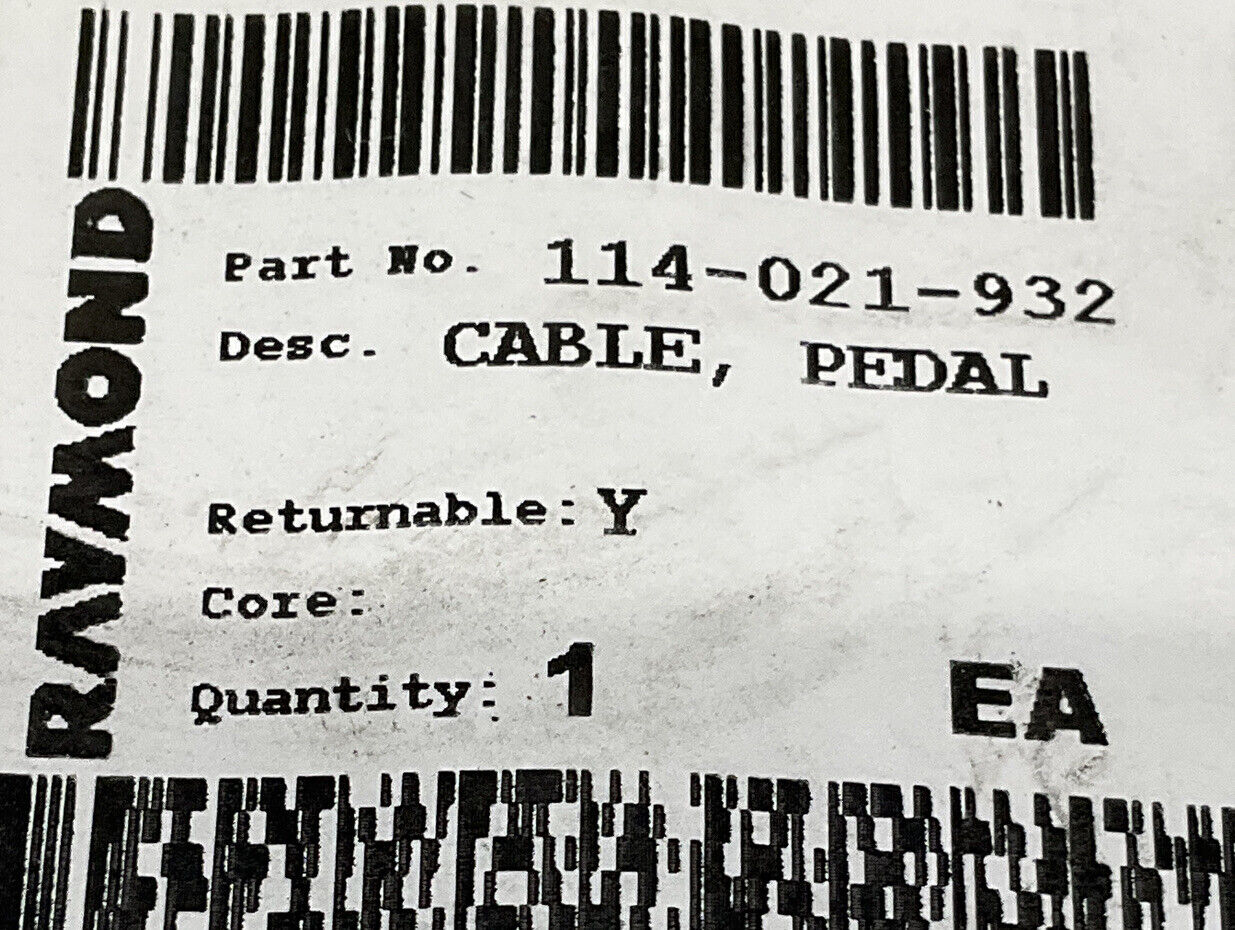 RAYMOND 114-021-932 PEDAL CABLE 881