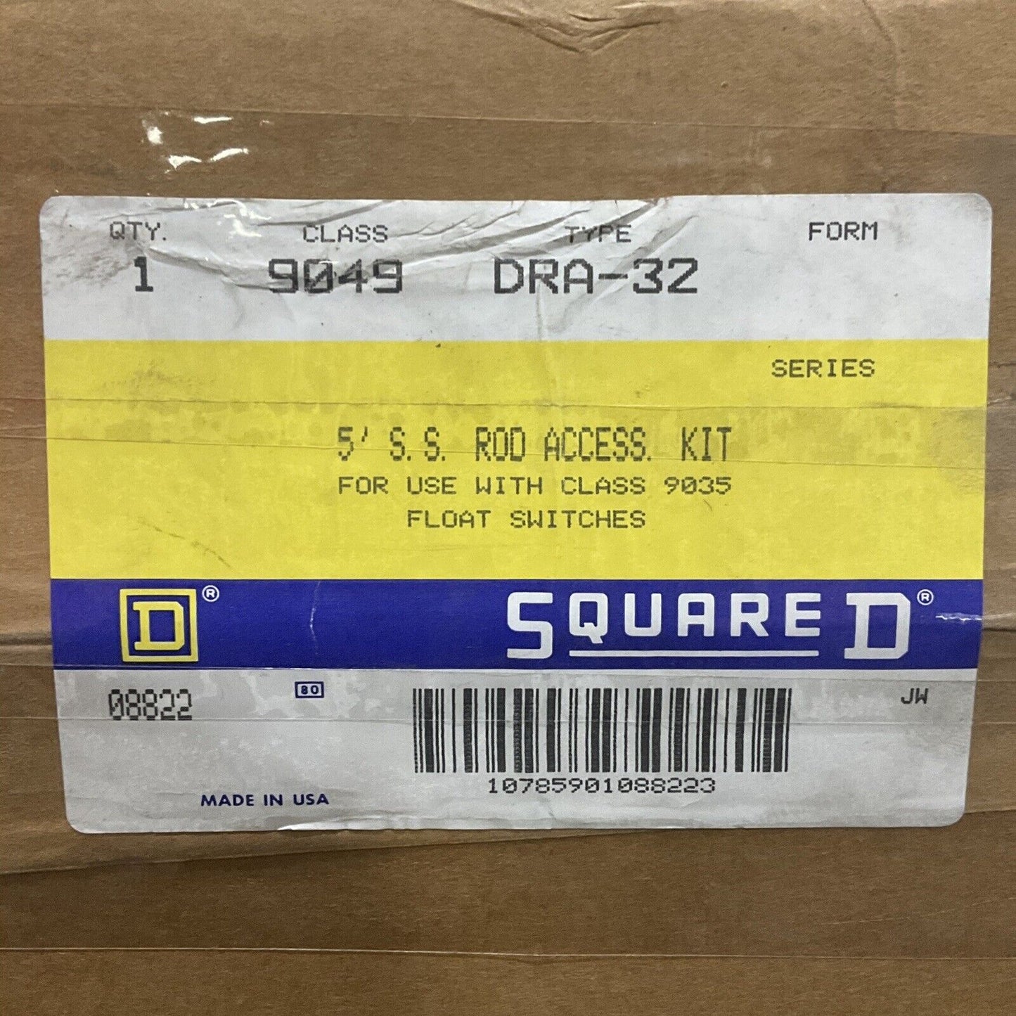 SQUARE D 9049 DRA-32 08822 S.S ROD ACCESS KIT FOR FLOAT SWITCH 5’ 373