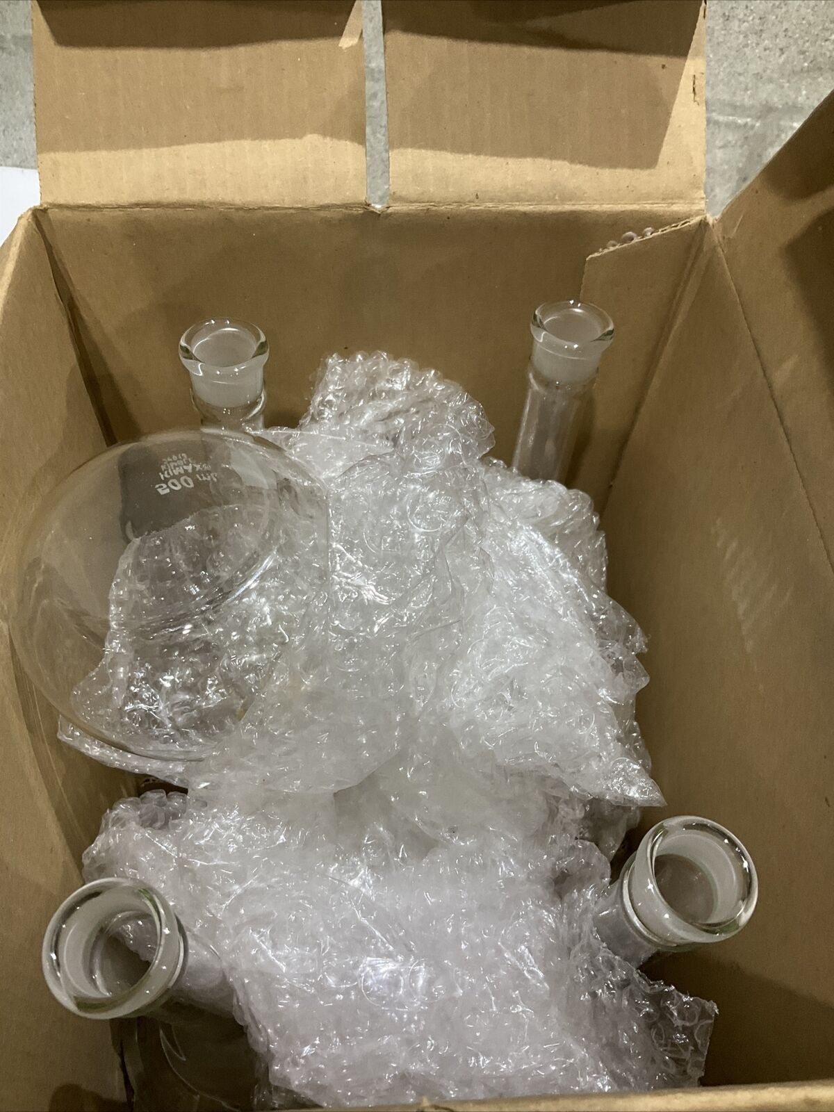 KIMBLE KIMAX 28014P-500 VOLTRIC FLASK PYREX 500L CLASS A LOT OF 6 373