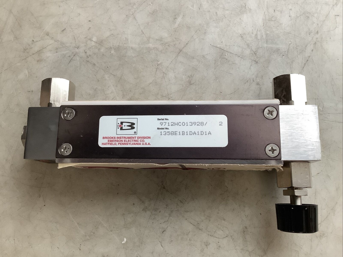BROOKS 1358E1B1DA1D1A SHO-RATE FLOWMETER 200 PSIG 250 F 373