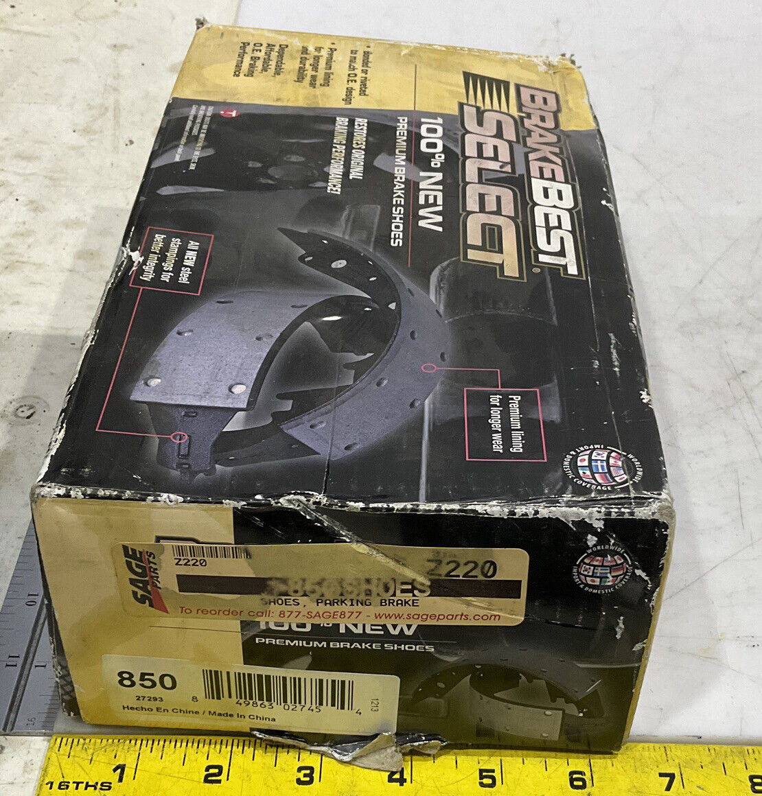 BRAKE BEST SELECT 850 PARKING BRAKE SHOES Z220 881