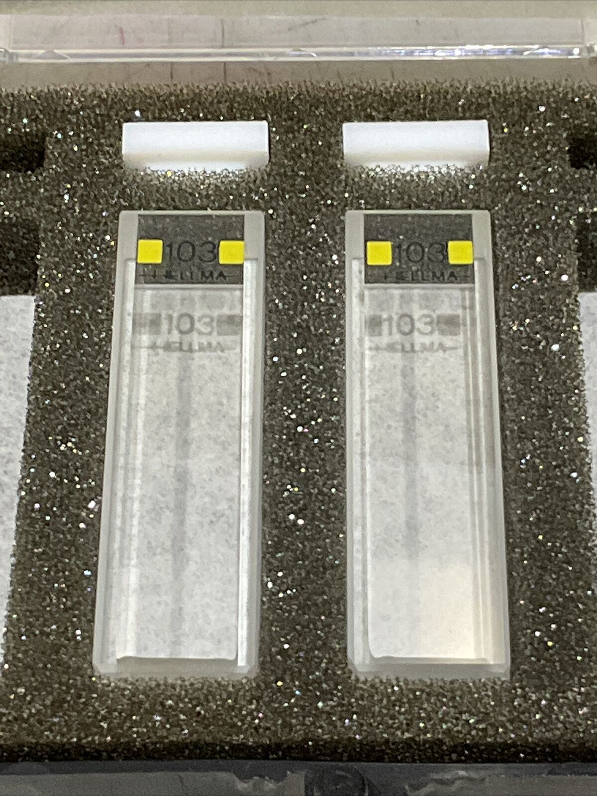 FISHER 14-385-910B ABSORPTION MACRO RECTANGLE CELLS WITH PTFE LID LOT OF 2 881