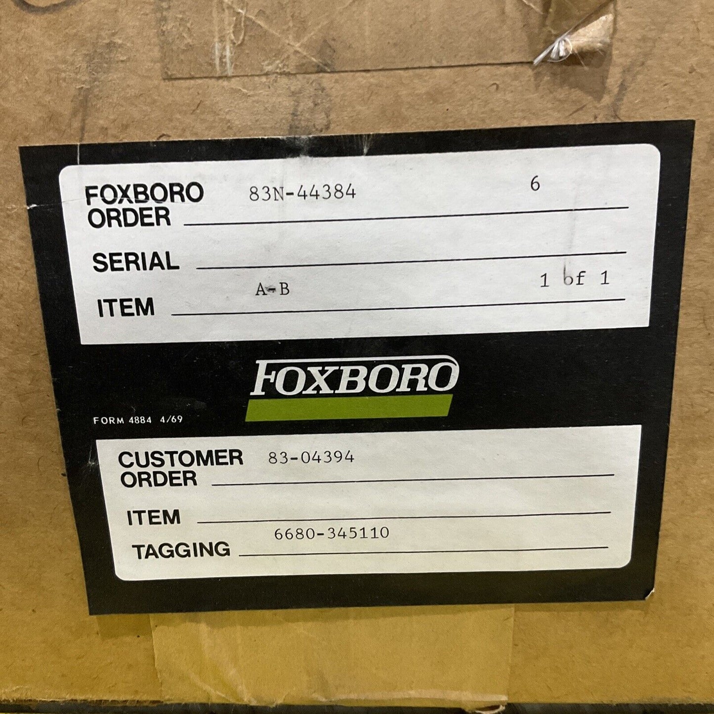 FOXBORO 235SZ 6680-345110 SPEC 200 MANUAL STATION