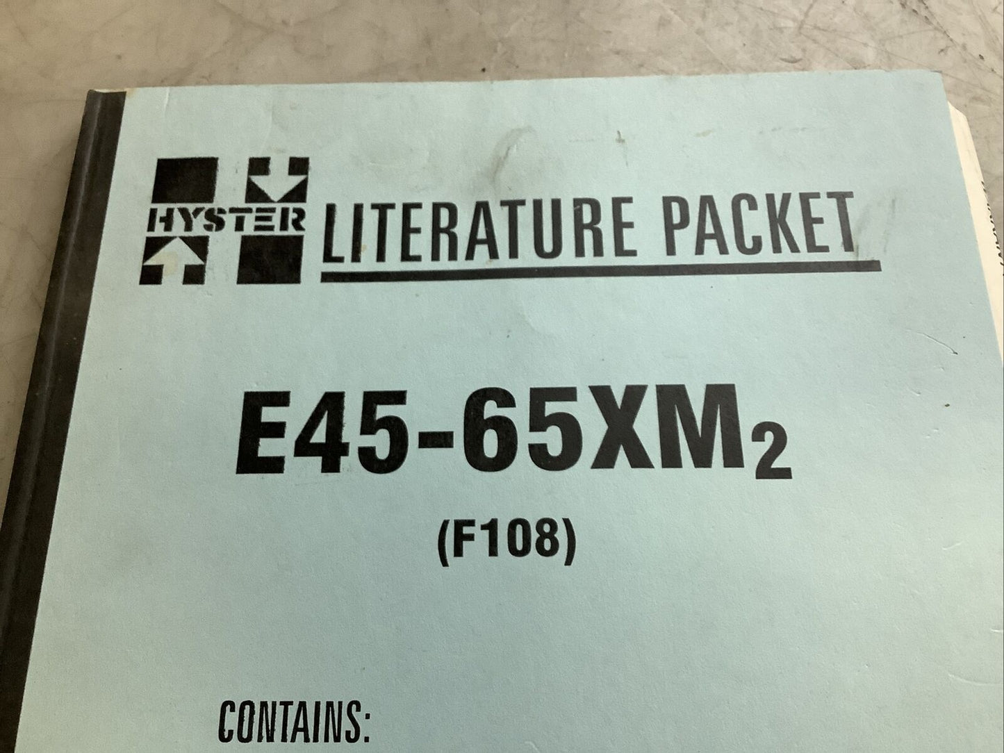 HYSTER 1455476 E45-65XM2 FORKLIFT USER MANUAL B303