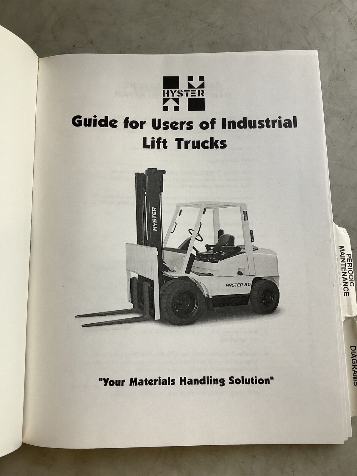 HYSTER 1455476 E45-65XM2 FORKLIFT USER MANUAL B303