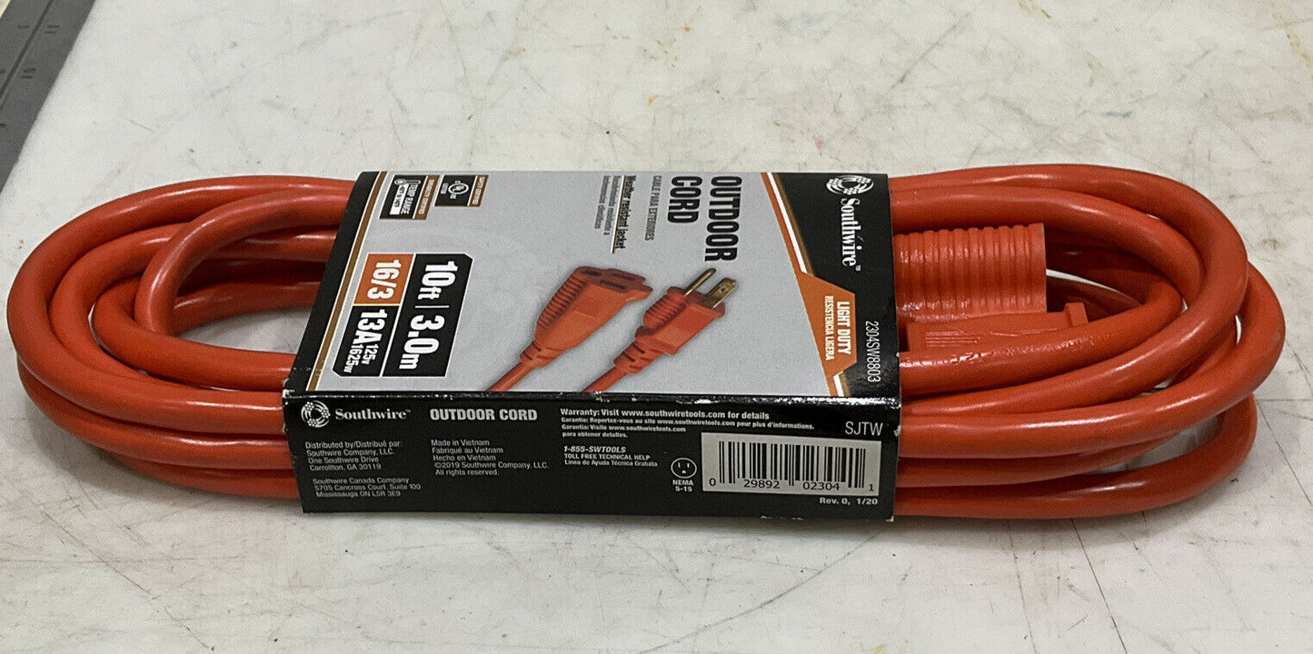 SOUTHWIRE 2304SW8803 OUTDOOR CORD 10 FT 881
