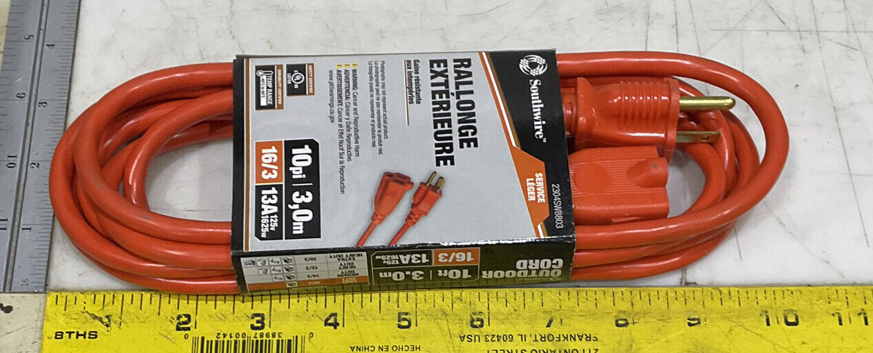 SOUTHWIRE 2304SW8803 OUTDOOR CORD 10 FT 881