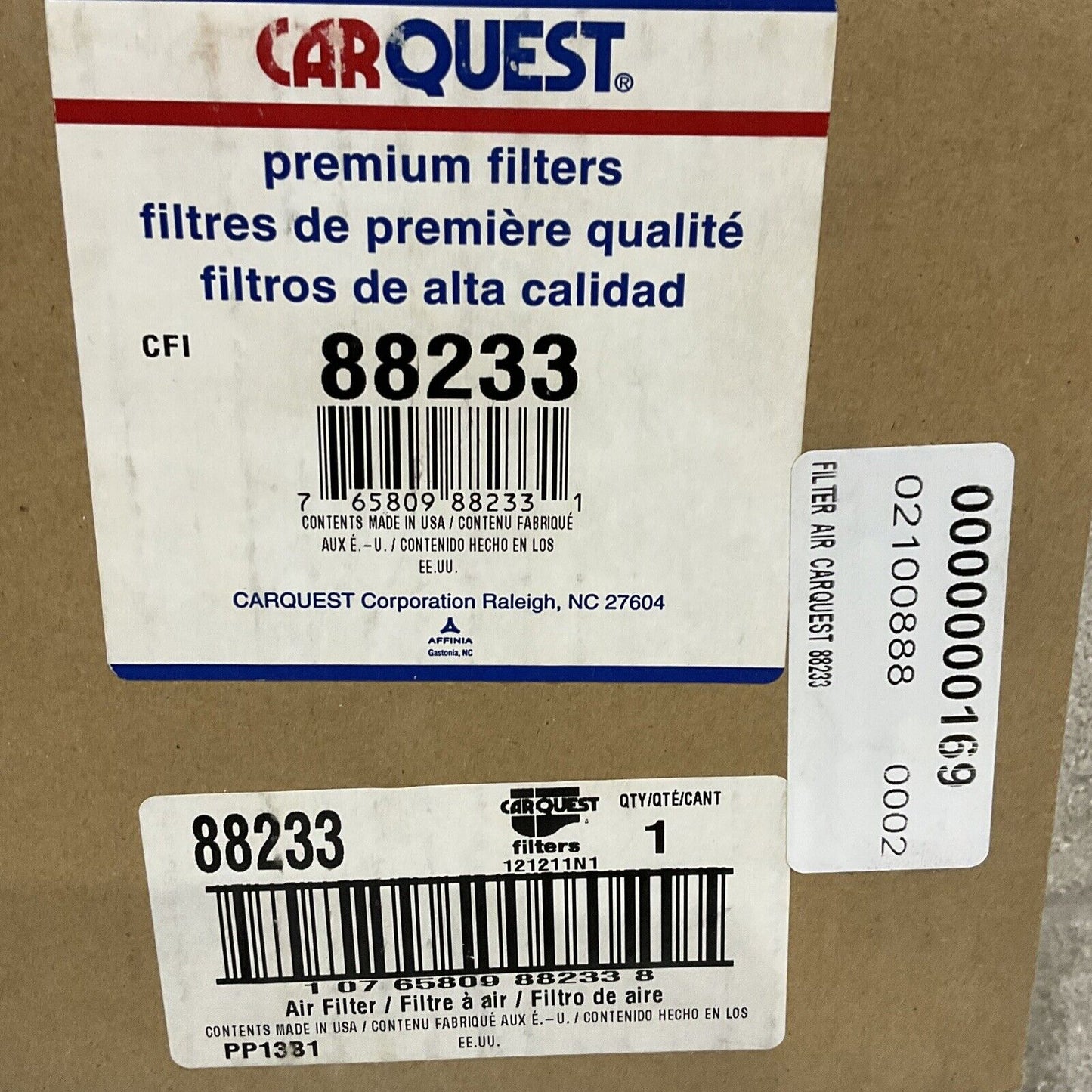 CARQUEST 88233 AIR FILTER LOT OF 4 373
