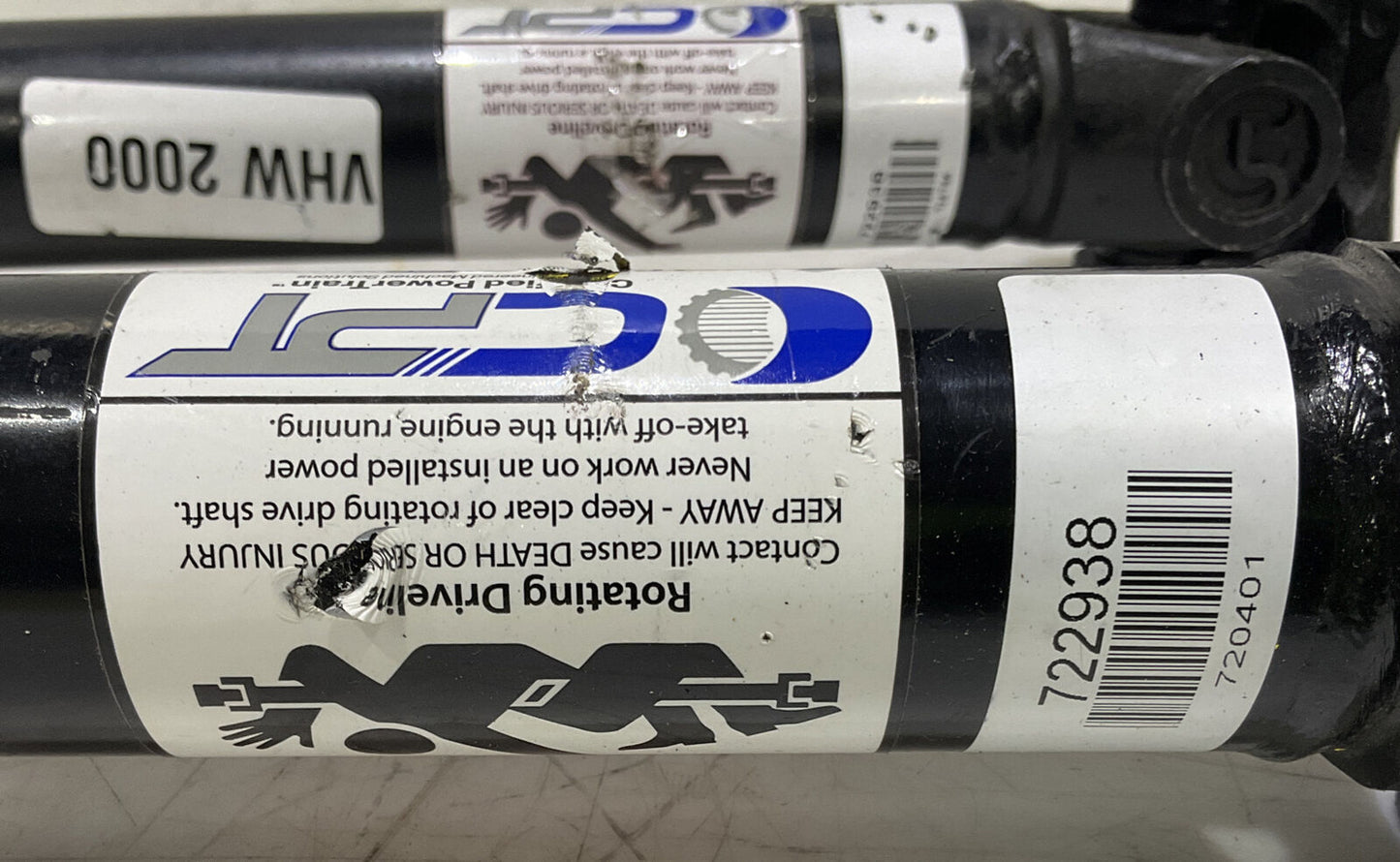 OCPT VHW2000 POWERSTOW DRIVE SHAFT LOT OF 2 881