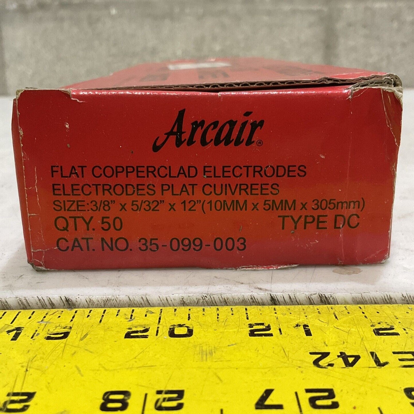 ARCAIR 35-099-003 FLAT COPPER HEAD ELECTRODES 3/8X 5/32X 12 3.5 LB OT OF 50 373