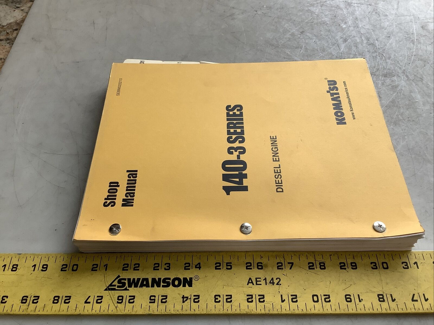 KOMATSU SEBM022210 140-3 SERIES DIESEL ENGINE SHOP MANUAL B303