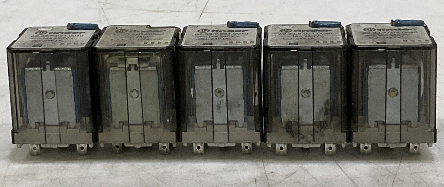 FINDER 62.33.9.024.0040 16A 250V POWER RELAY LOT OF 5 881