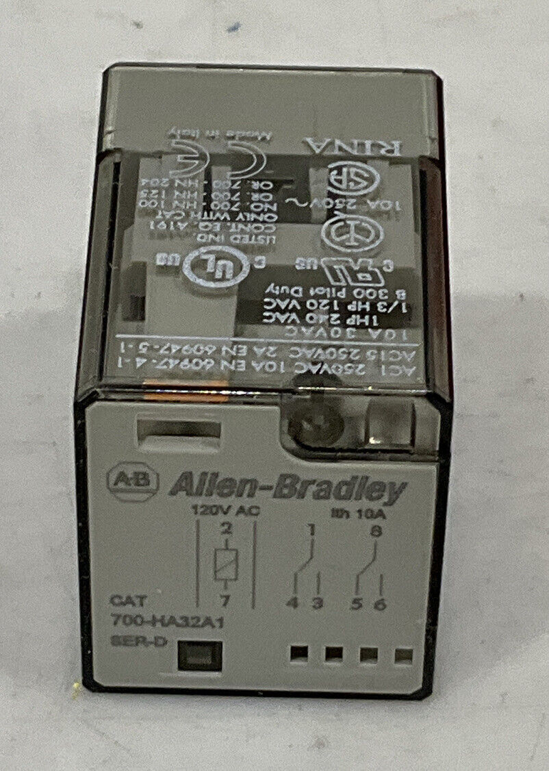 ALLEN-BRADLEY 700-HA32A1 RELAY DPDT 120VAC 373
