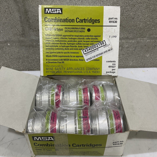 MSA GME-H 491630 COMFO & CHEMICAL COMBINATION CARTRIDGES LOT OF 12 373