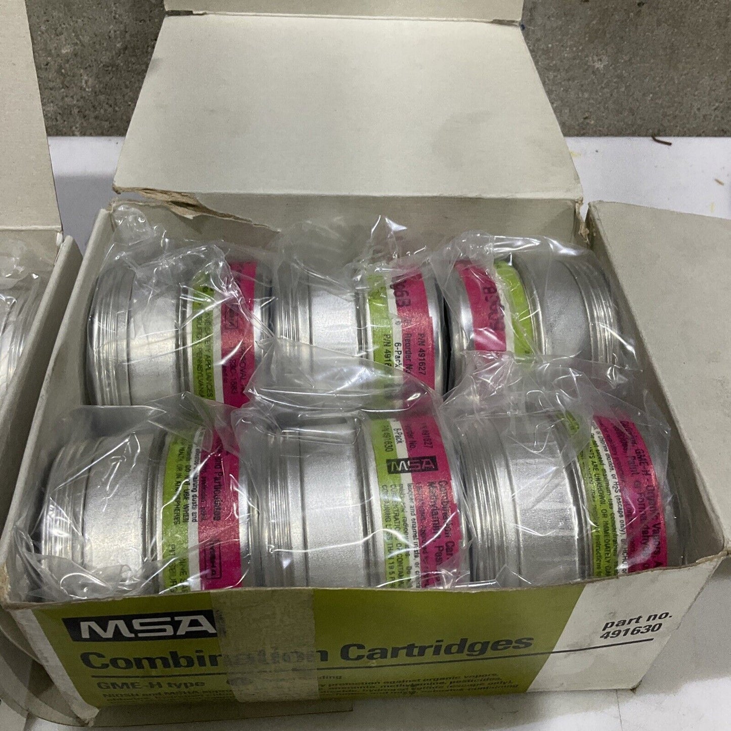 MSA GME-H 491630 COMFO & CHEMICAL COMBINATION CARTRIDGES LOT OF 12 373