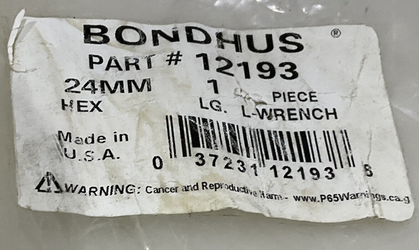 BONDHUS 12193 24MM HEX L-WRENCH 881