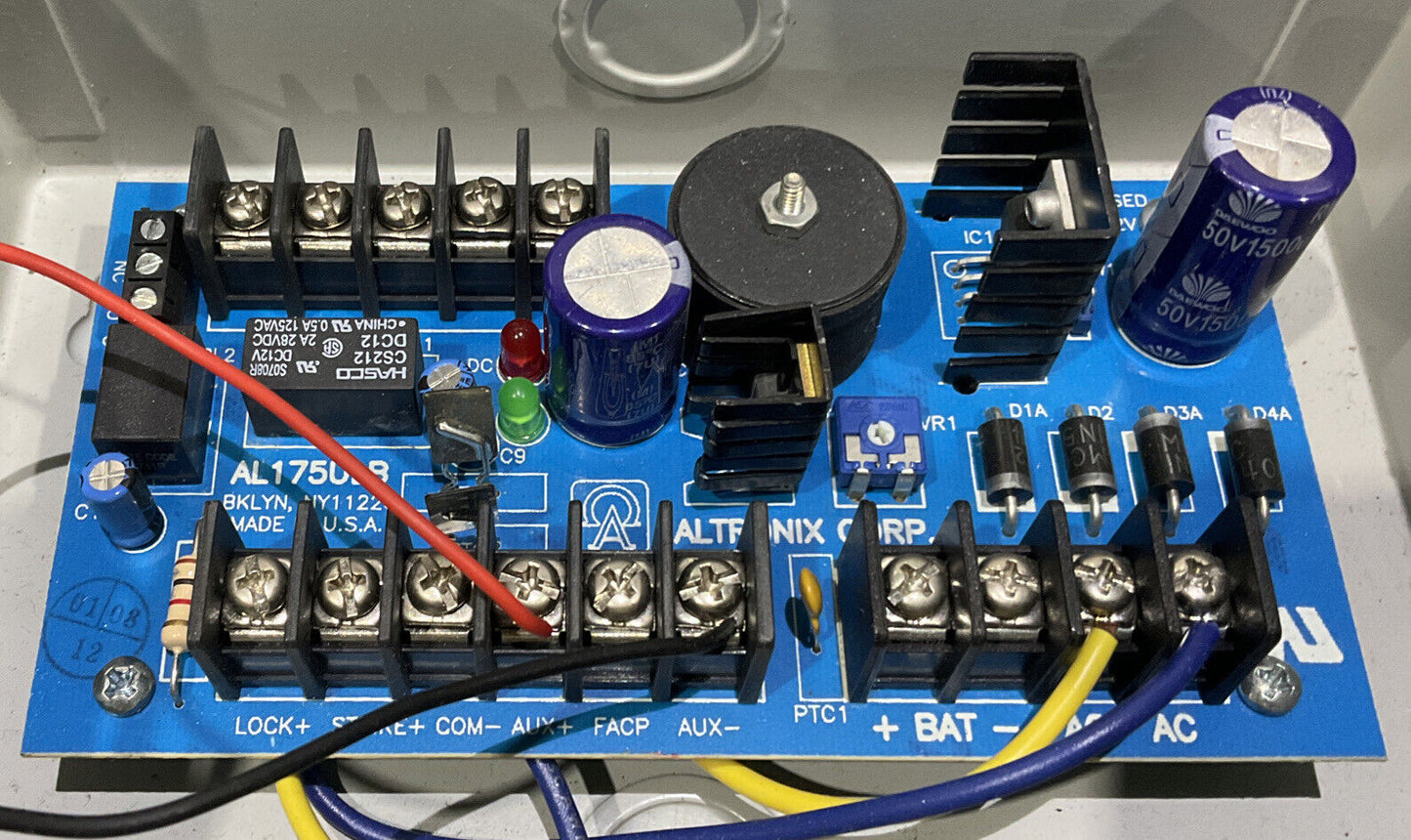 ALPHA OMEGA ALTRONIX AL175UL ACCESS CONTROL POWER SUPPLY/CHARGER 881