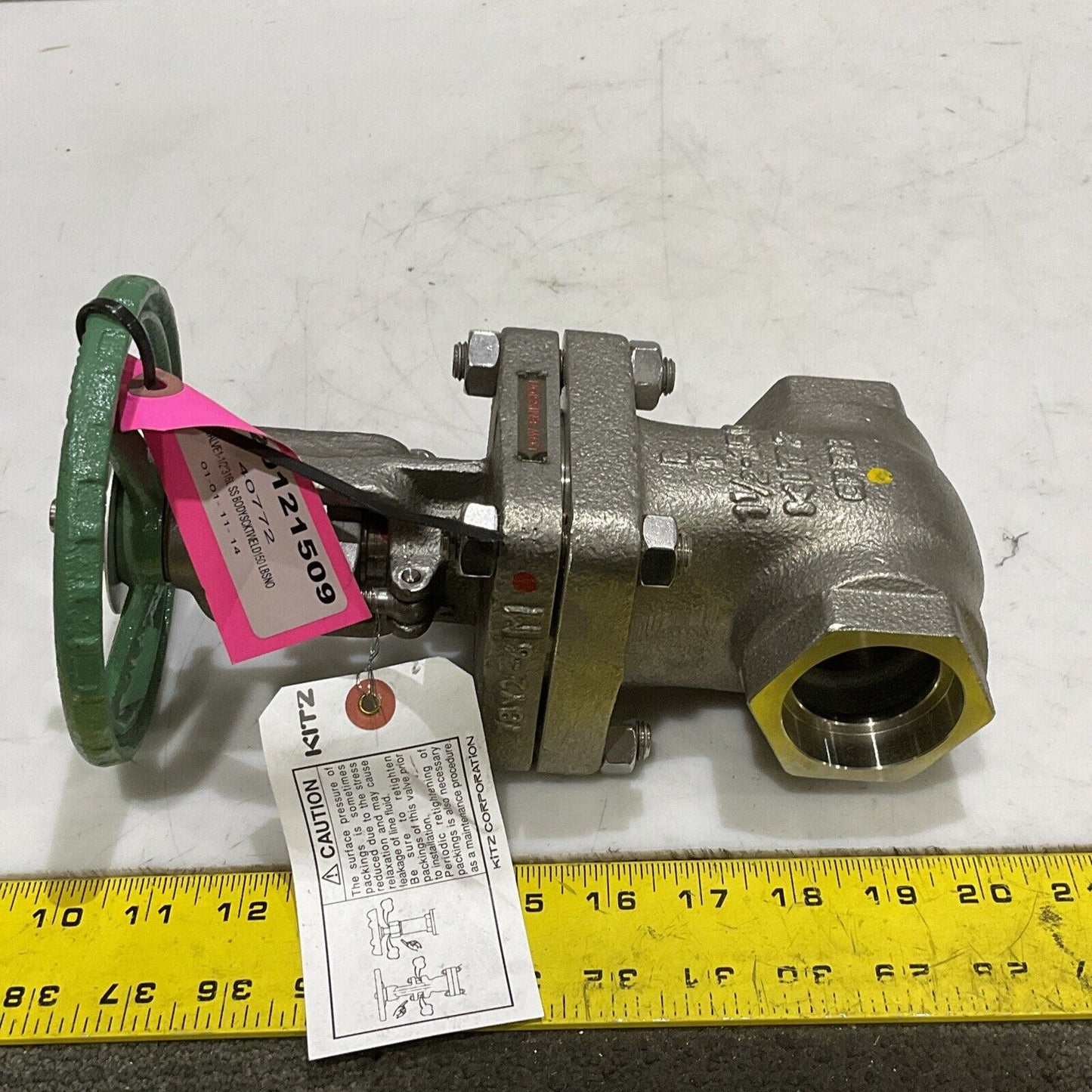 KITZ AW150UMM B16.34 GLOBE VALVE SOCKETWELD 1 1/2” CLASS 150 170 PSIG 373