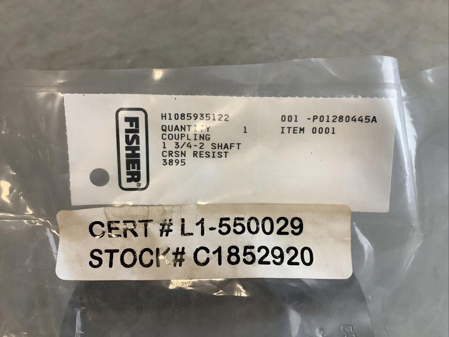 FISHER H1085935122 COUPLING 1-3/4IN-2 SHAFT 87YZ