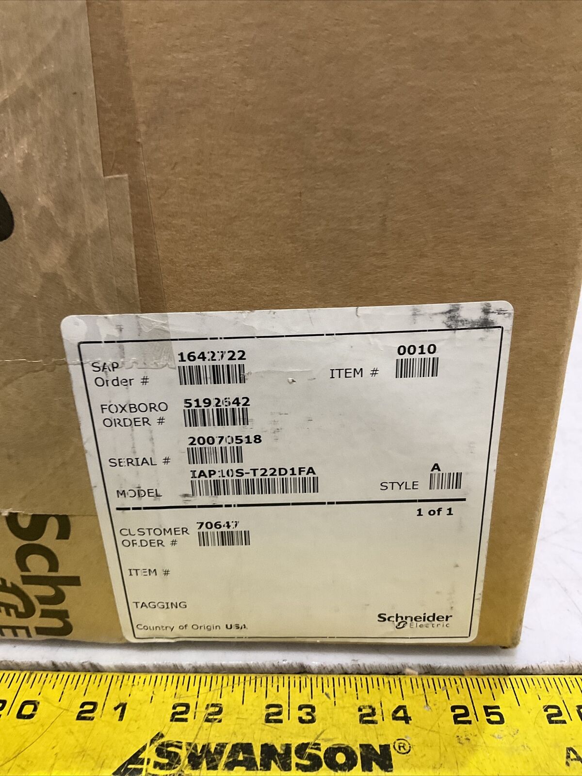 SCHNEIDER ELECTRIC IAP10S-T22D1FA PRESSURE TRANSMITTER 373