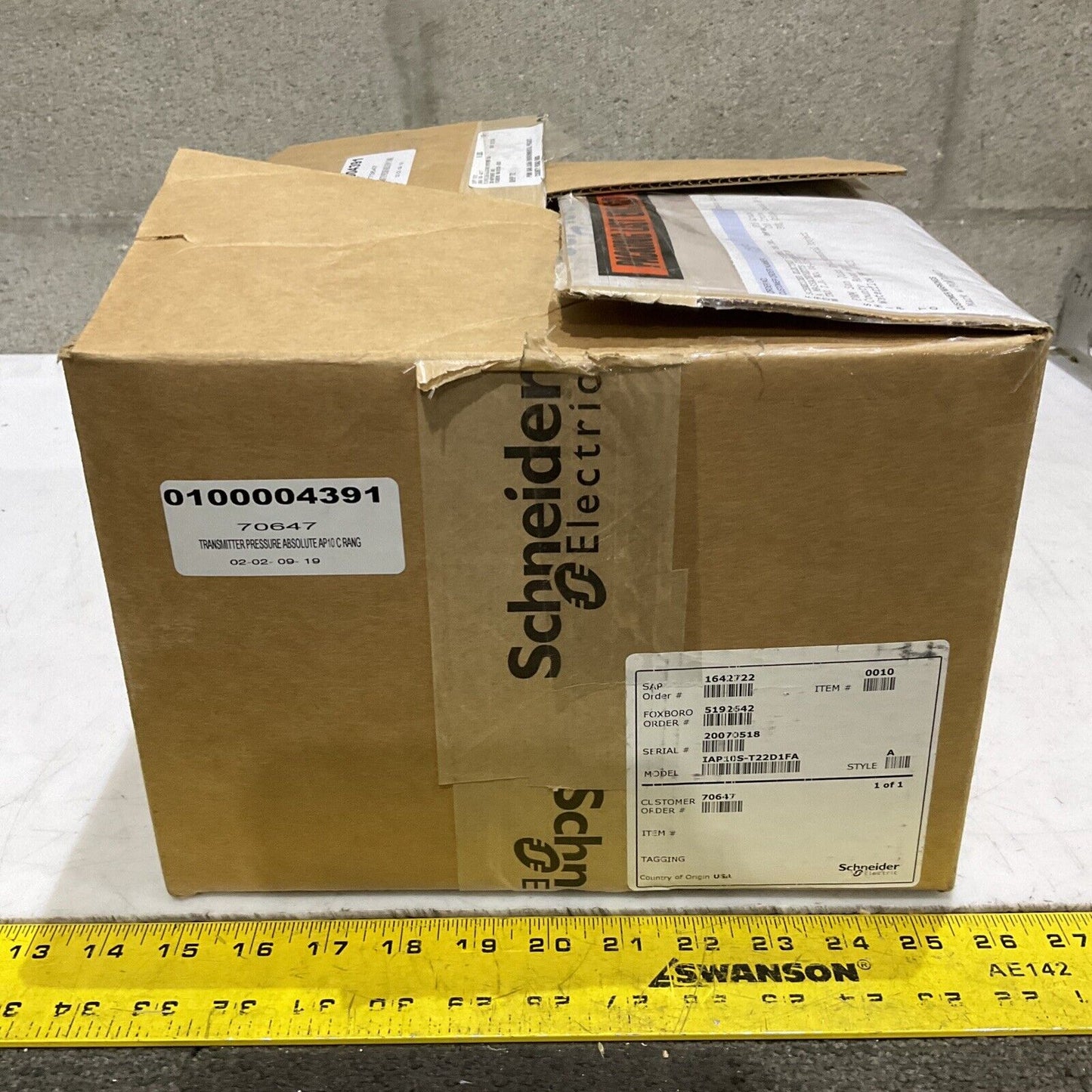 SCHNEIDER ELECTRIC IAP10S-T22D1FA PRESSURE TRANSMITTER 373