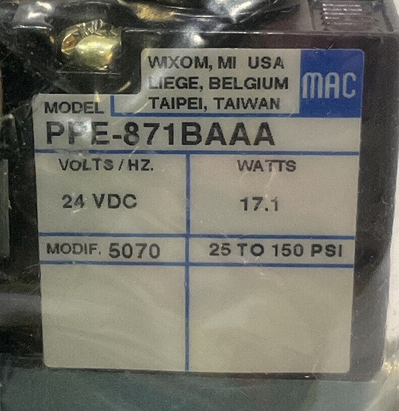 MAC PPE-871BAA 0629-FV6500B 97942-141K800H01 DOUBLE OPERATOR SOLENOID VALVE U3S