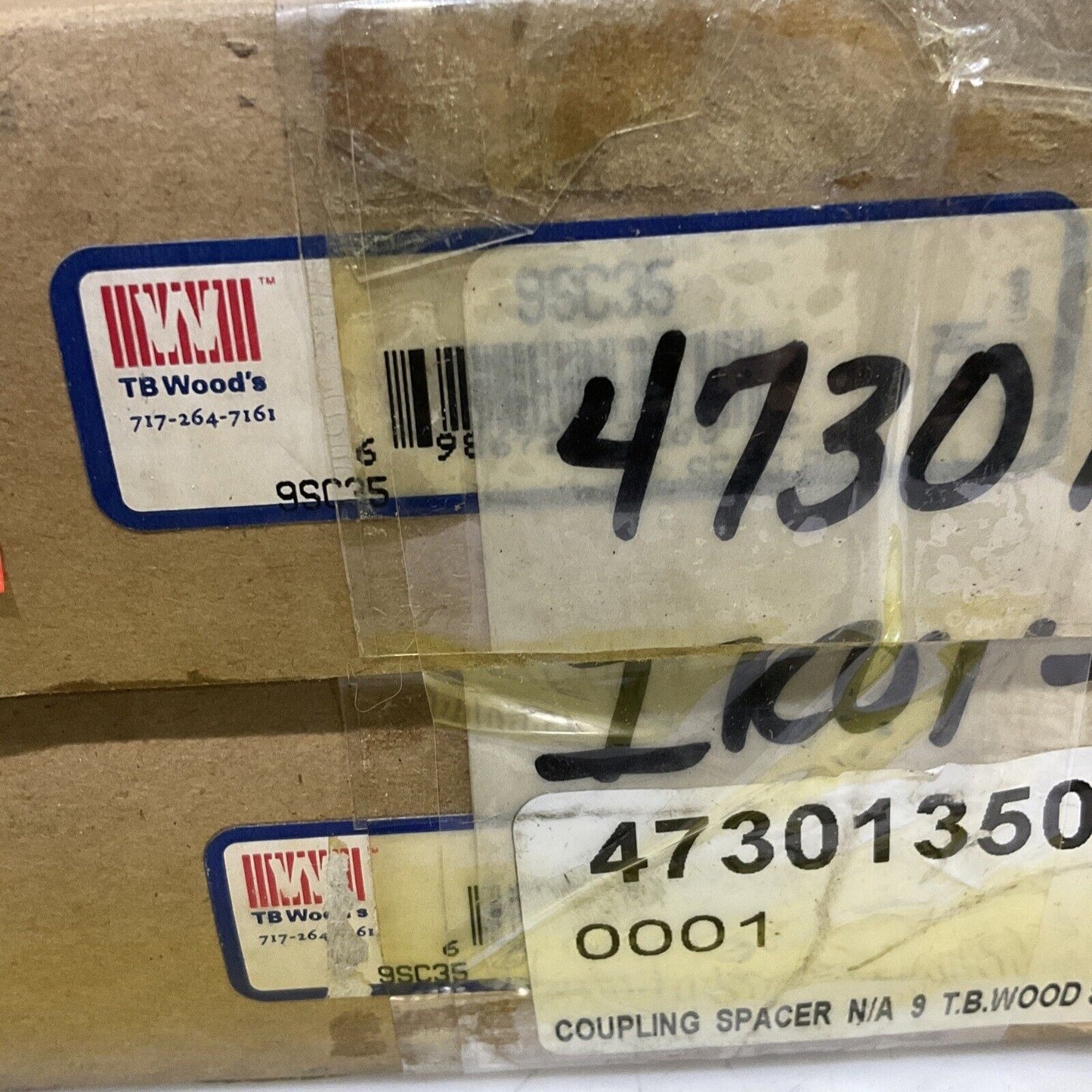 TB WOODS 9SC35 FLANGE COUPLING SPACER SIZE 9 LOT OF 2 373