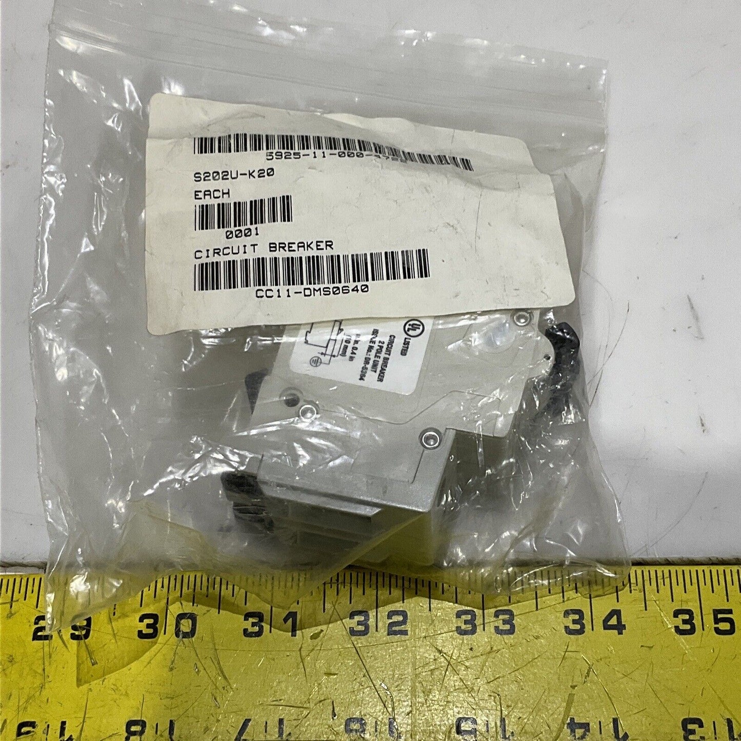 ABB S202U-K20 CIRCUIT BREAKER 2P 60HZ U3S