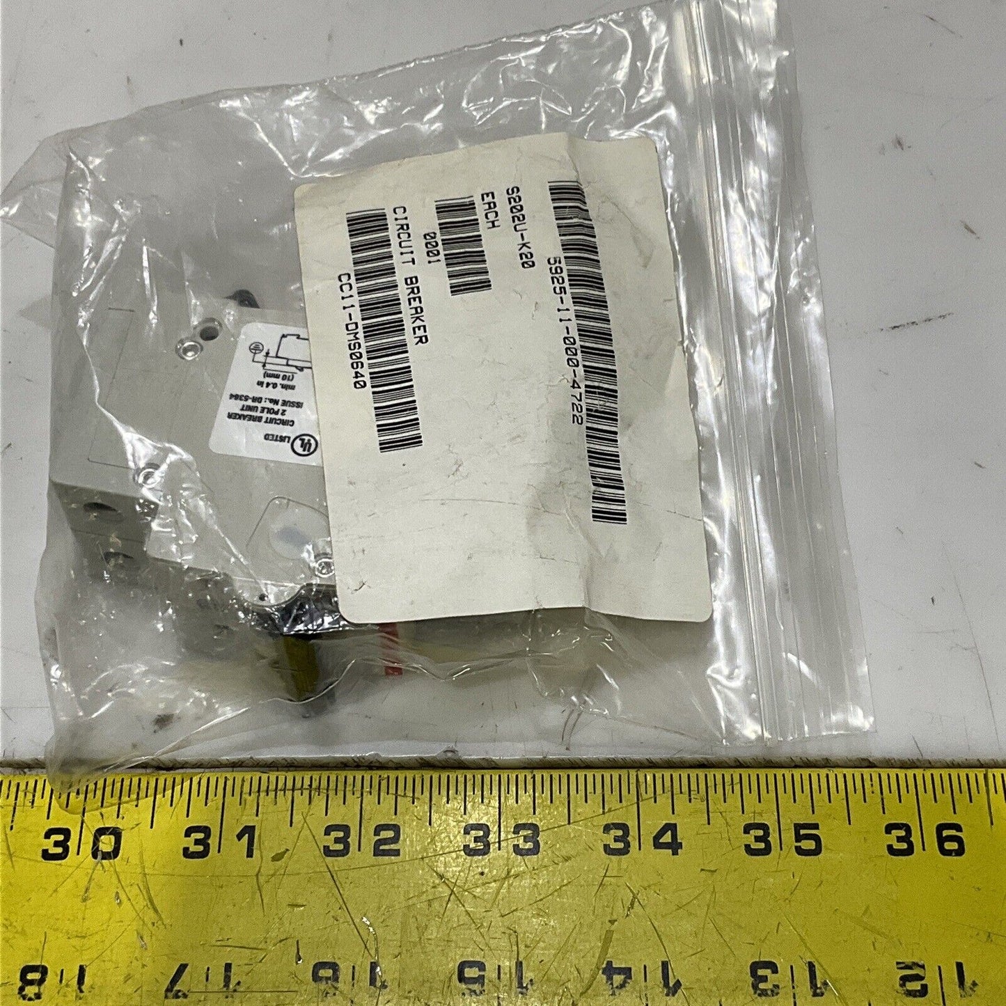 ABB S202U-K20 CIRCUIT BREAKER 2P 60HZ U3S