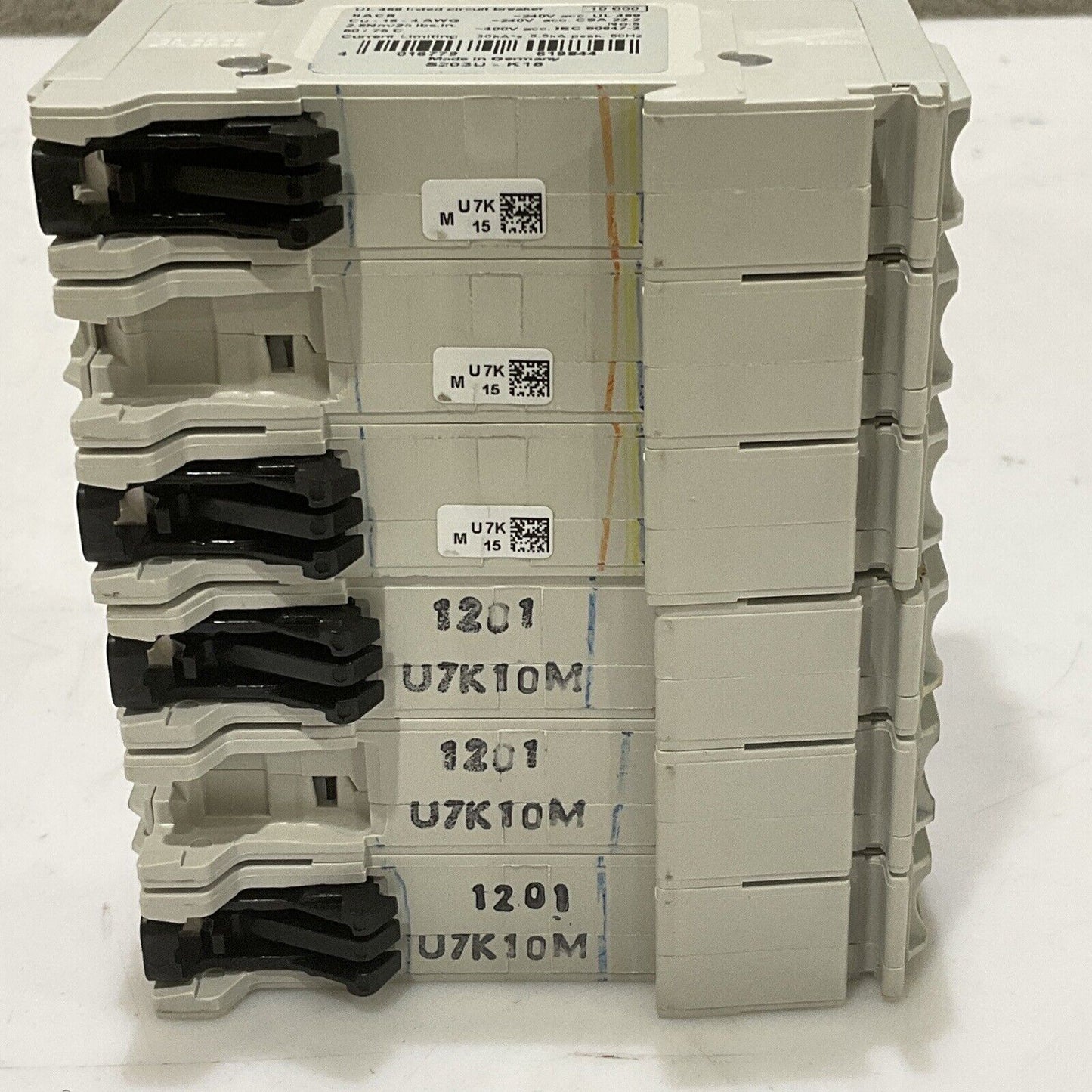 ABB S203U-K10 CIRCUIT BREAKER FLEXIBLE 3 POLE LOT OF 2 U3S