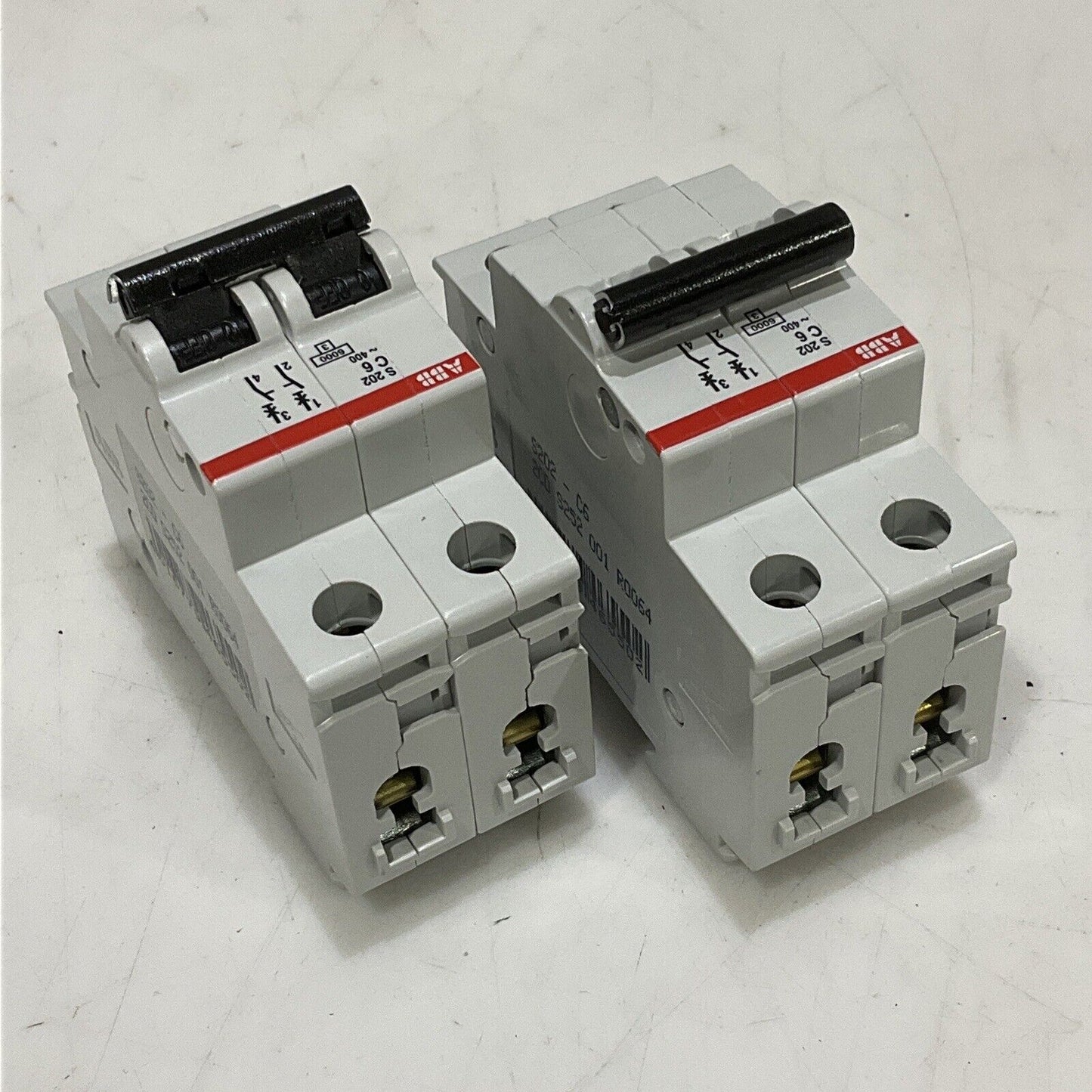 ABB S202-C6 CIRCUIT BREAKER 2-POLE 6-A LOT OF 2 U3S