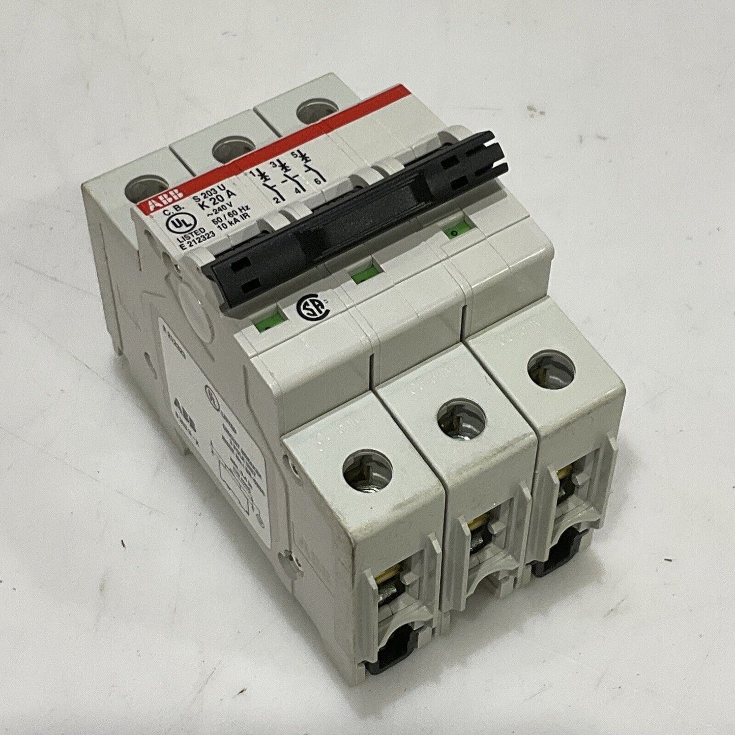 ABB S203U-K20 CIRCUIT BREAKER 3 POLE 50/60HZ U3S