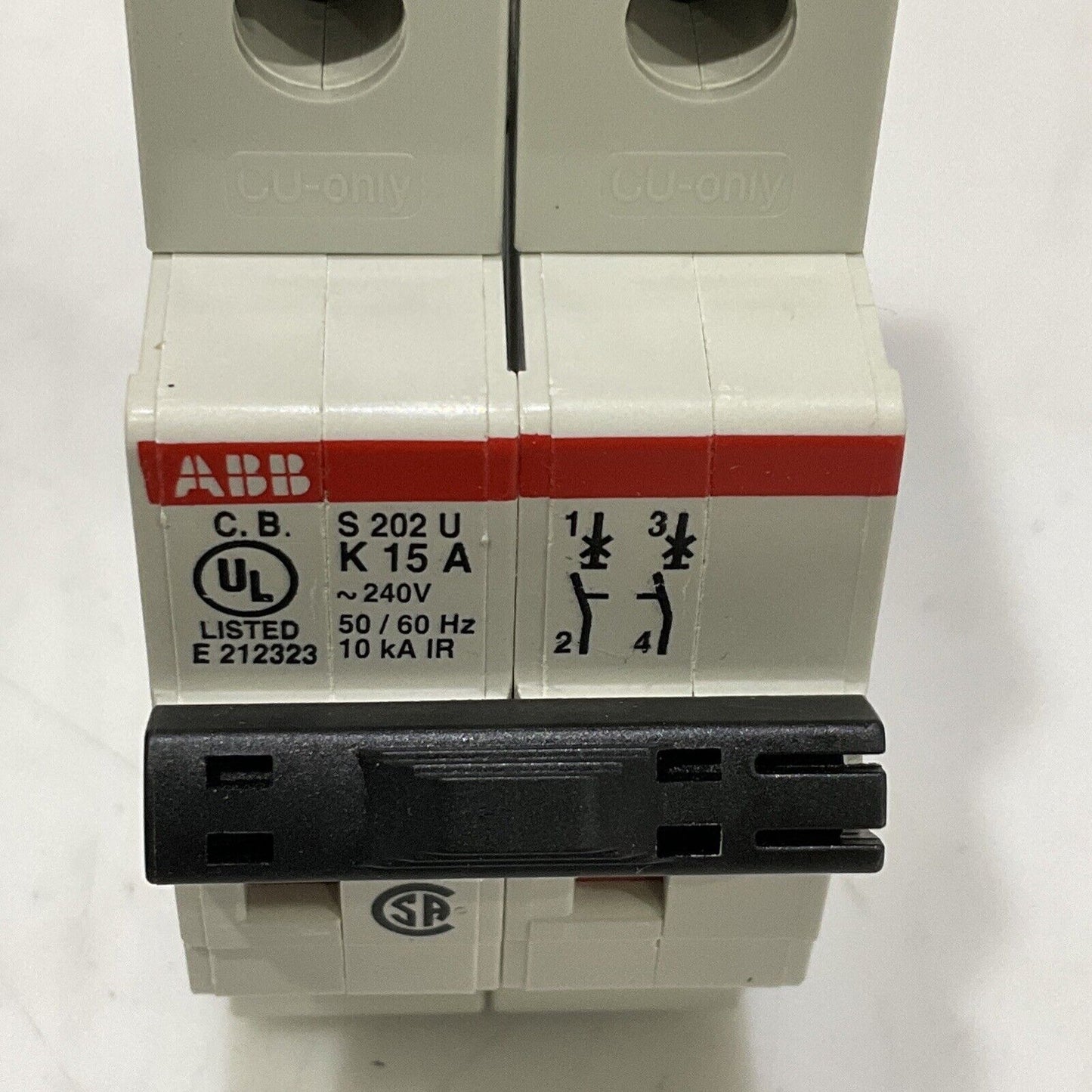 ABB S202U-K S 202 U K 15 A CIRCUIT BREAKER 240V 50/60HZ 2P U3S