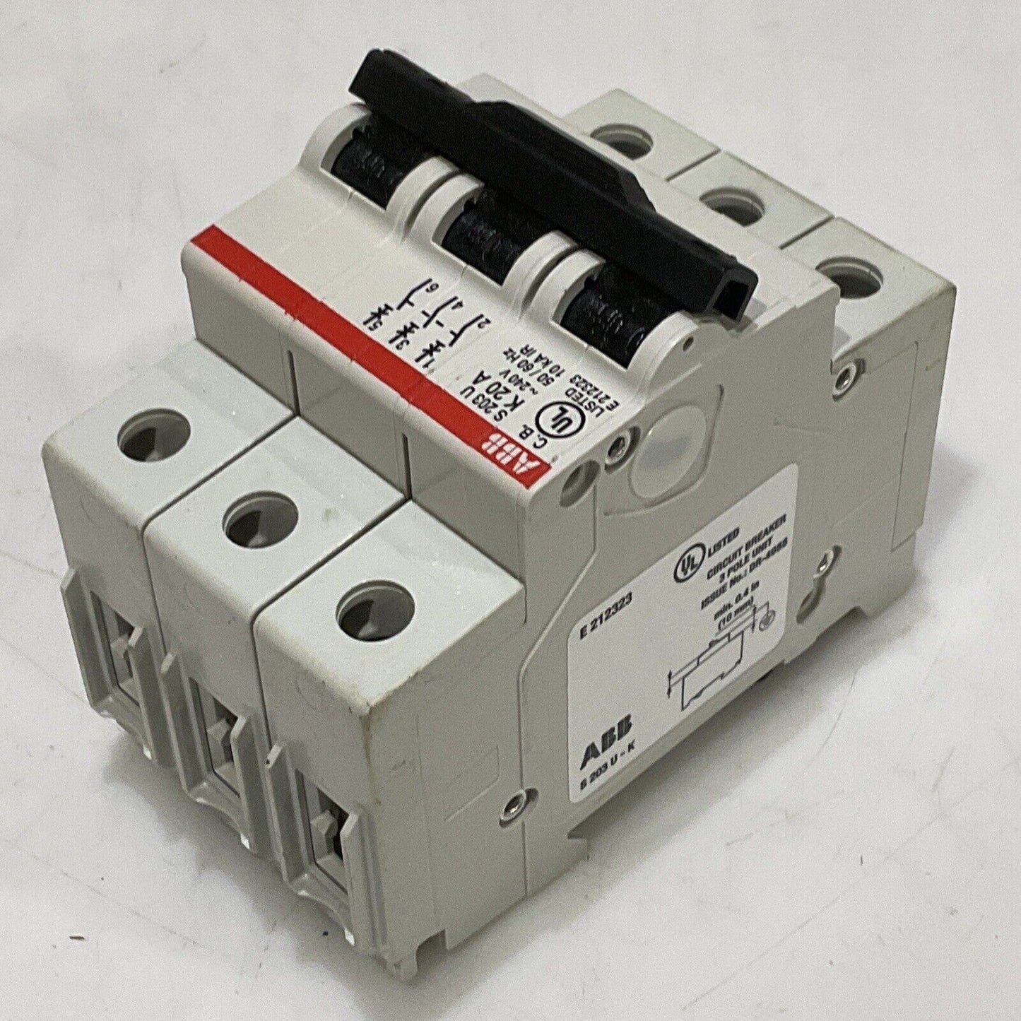 ABB S203U-K20 CIRCUIT BREAKER 3 POLE 50/60HZ U3S
