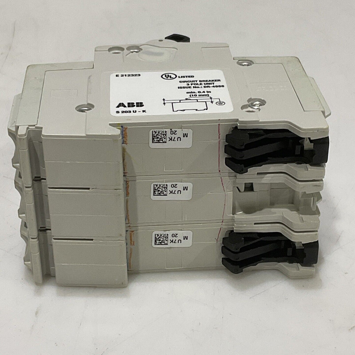 ABB S203U-K20 CIRCUIT BREAKER 3 POLE 50/60HZ U3S