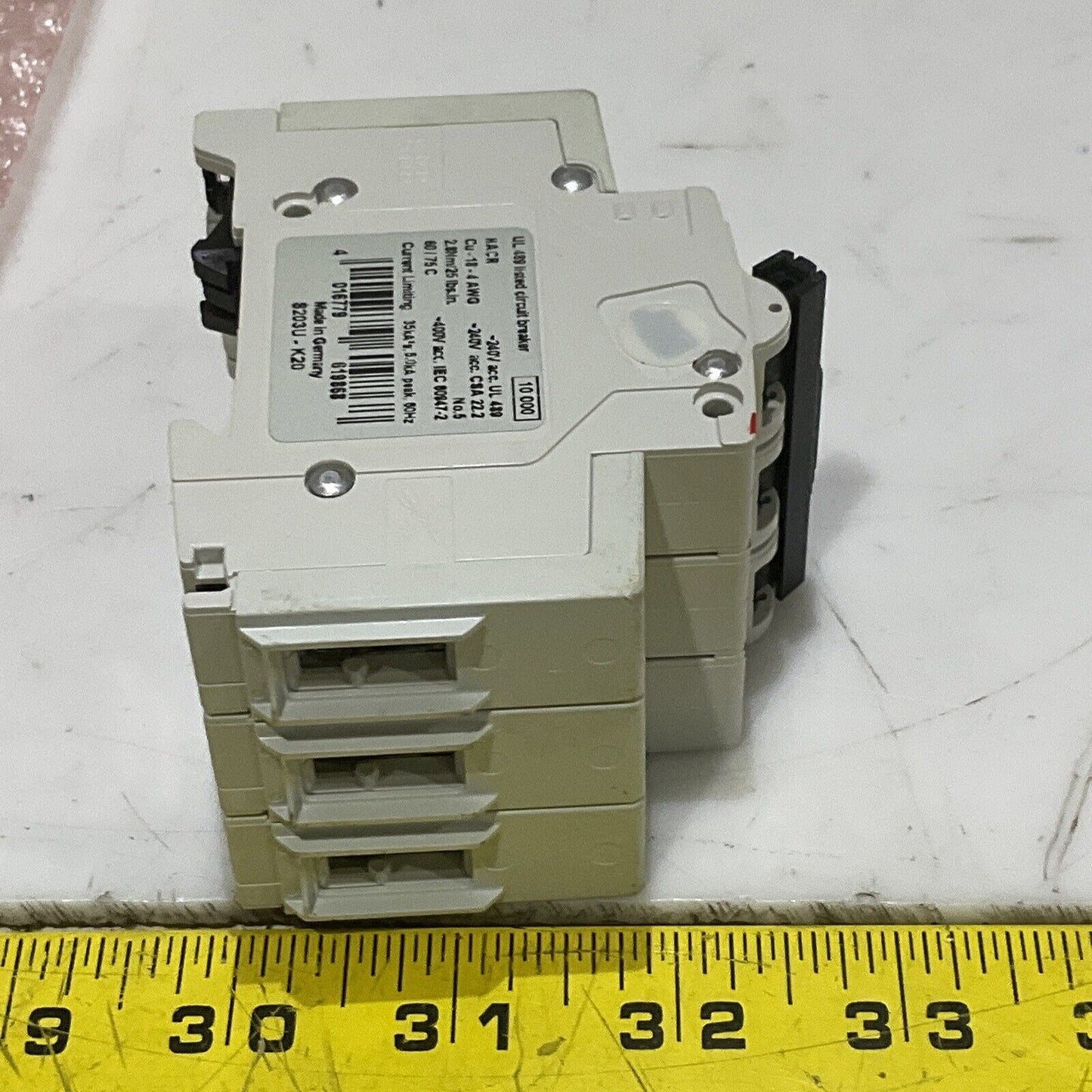 ABB S203U-K20 CIRCUIT BREAKER 3 POLE 50/60HZ U3S