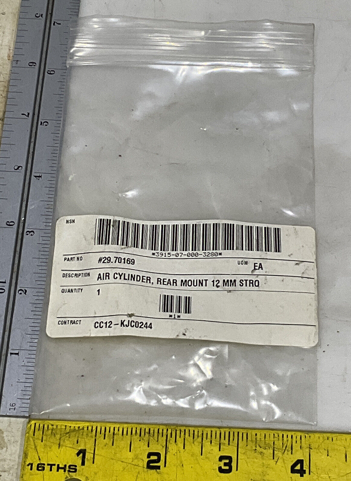 BIMBA 29.70169 REAR MOUNT 12MM STRO AIR CYLINDER LOT OF 2 U3S