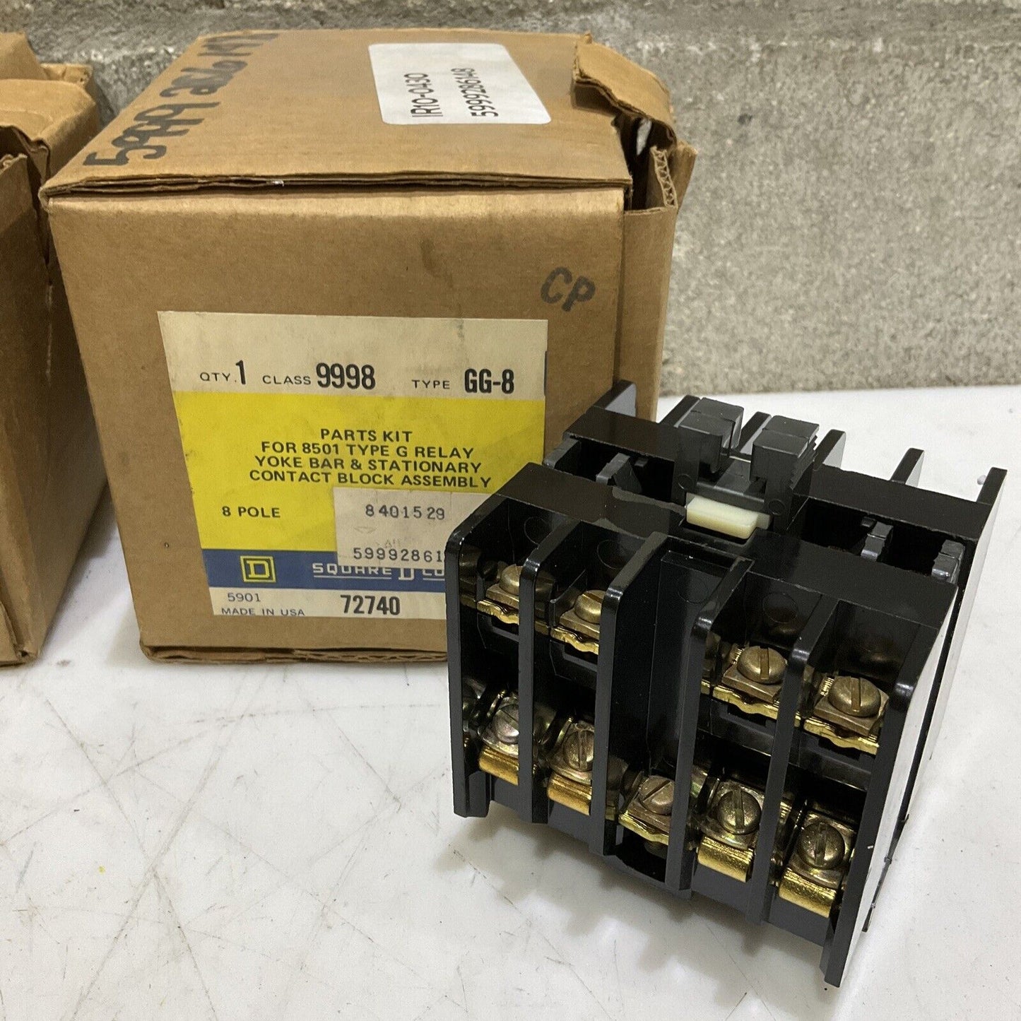 SQUARE D 72740 CONTACT BLOCK ASSEMBLY PARTS KIT 9998 GG-8 8 POLE LOT OF 2 373