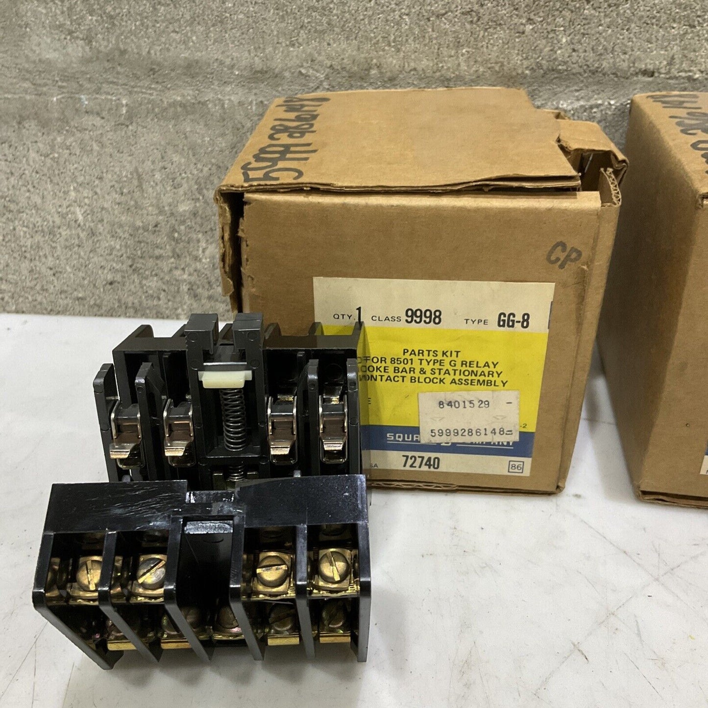 SQUARE D 72740 CONTACT BLOCK ASSEMBLY PARTS KIT 9998 GG-8 8 POLE LOT OF 2 373