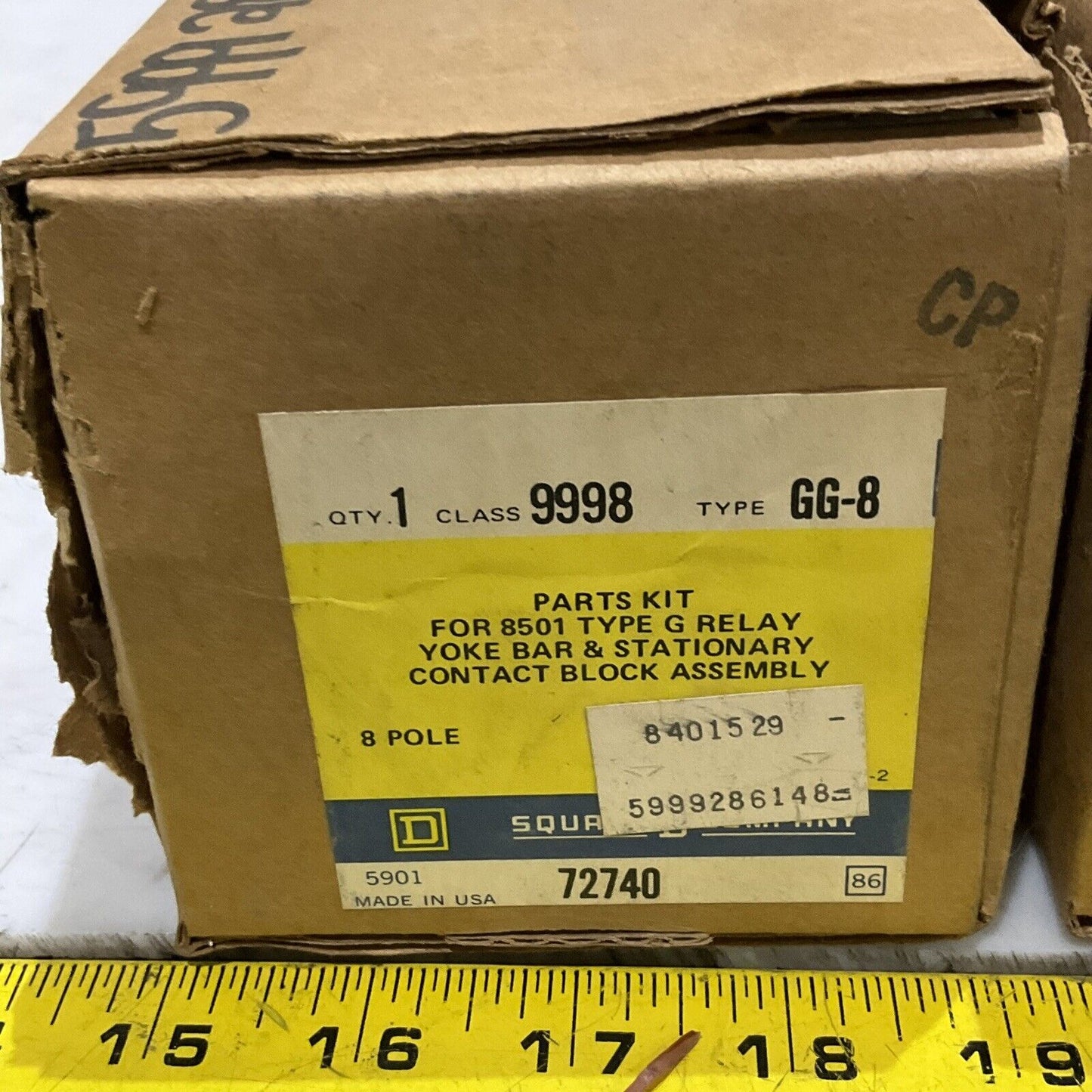 SQUARE D 72740 CONTACT BLOCK ASSEMBLY PARTS KIT 9998 GG-8 8 POLE LOT OF 2 373