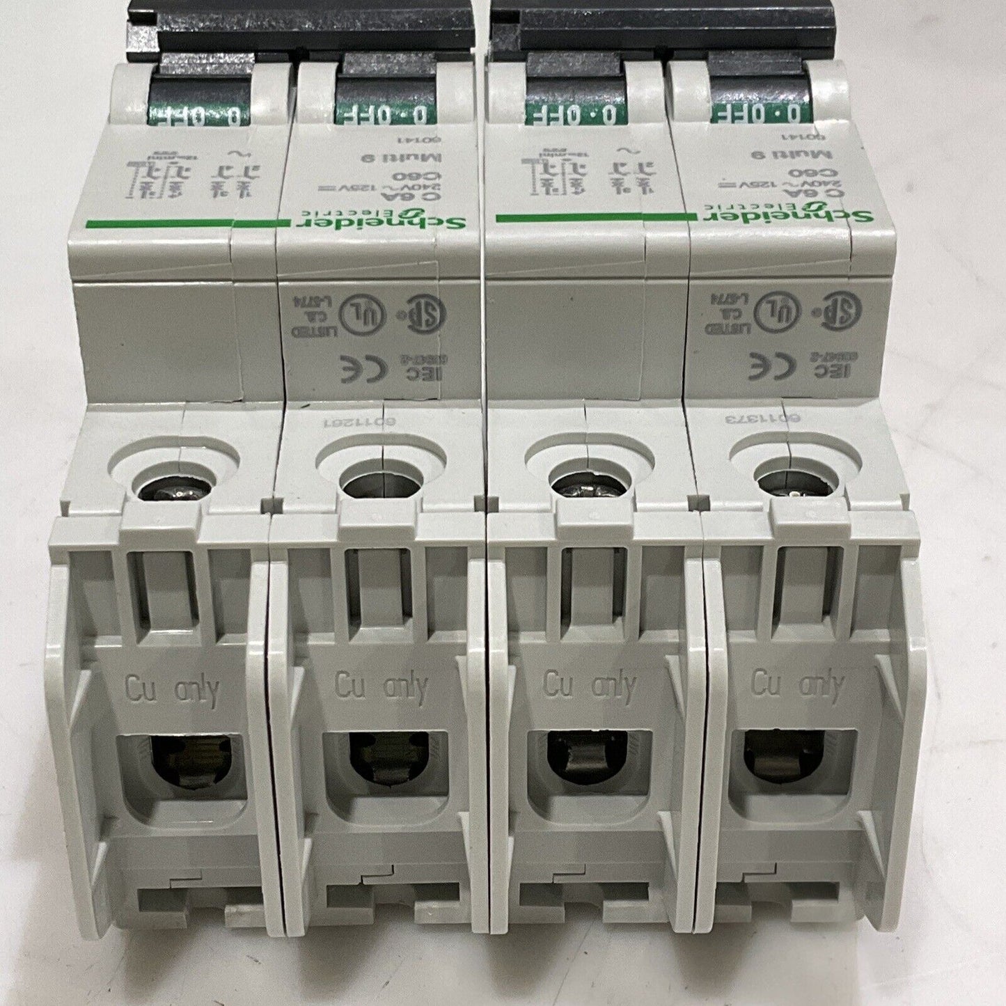 SCHNEIDER ELECTRIC 60141 MINI CIRCUIT BREAKER 2P 6A 240V MULTI 9 LOT OF 2 U3S