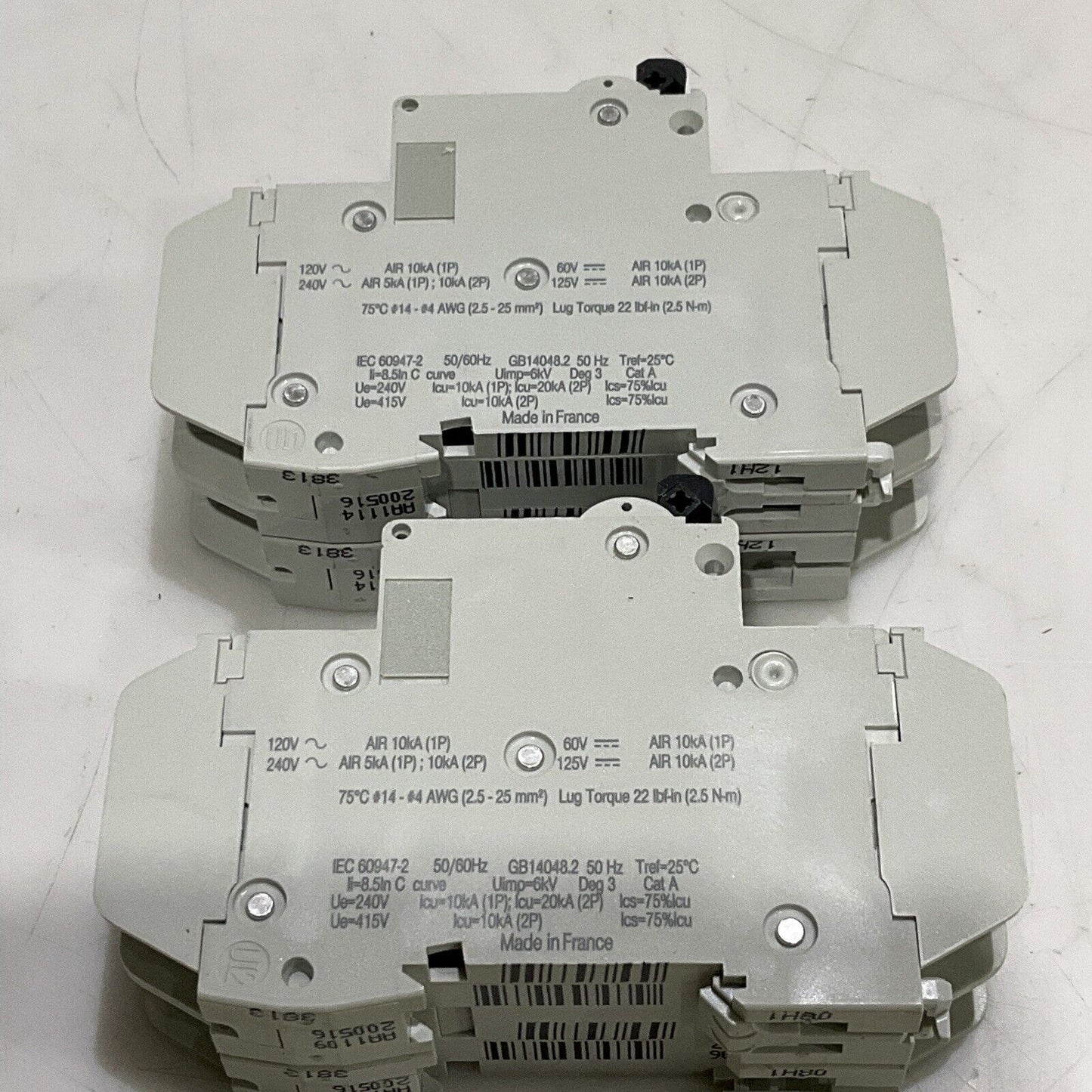 SCHNEIDER ELECTRIC 60141 MINI CIRCUIT BREAKER 2P 6A 240V MULTI 9 LOT OF 2 U3S