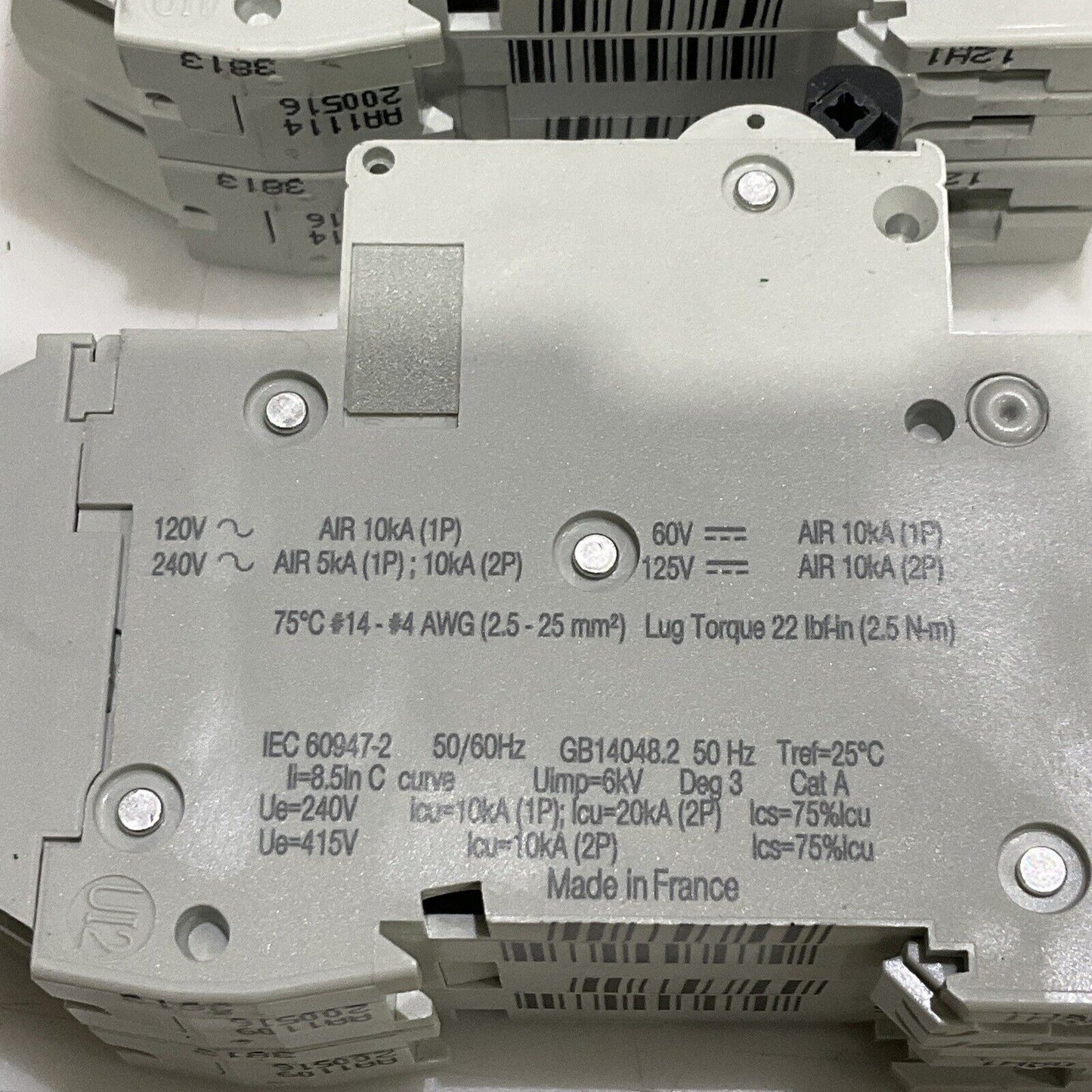SCHNEIDER ELECTRIC 60141 MINI CIRCUIT BREAKER 2P 6A 240V MULTI 9 LOT OF 2 U3S
