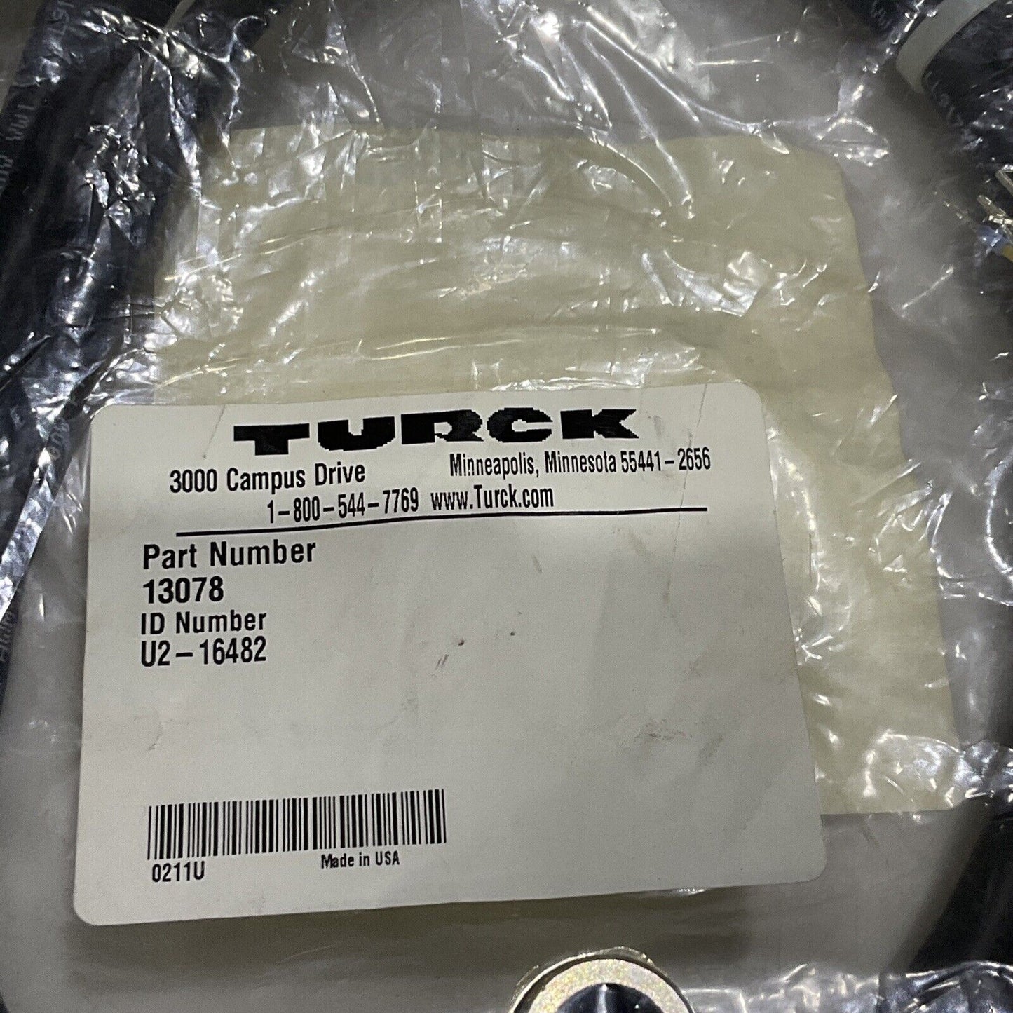 TURCK 13078 U2-16482 RESOLVER CABLE ASSEMBLY W4005 U3S