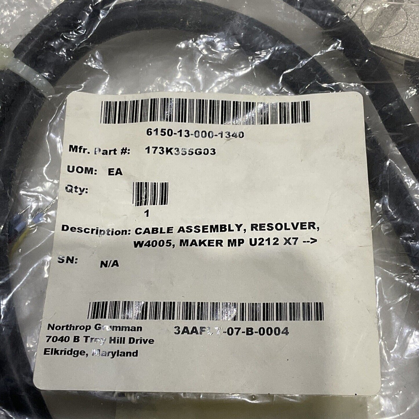TURCK 13078 U2-16482 RESOLVER CABLE ASSEMBLY W4005 U3S