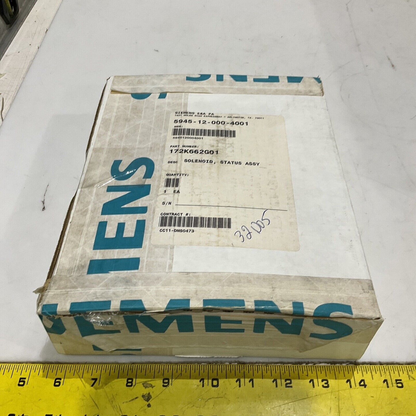 SIEMENS 5945120004001 SOLENOID STATUS ASSEMBLY FSS-32D05 Q20E-78017 U3S