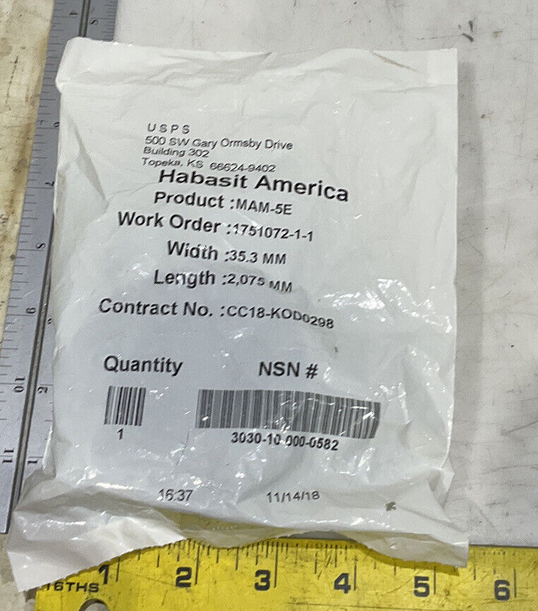 HABASIT AMERICA MAM-5E 35.3MM 2075MM BELT LOT OF 2 U3S