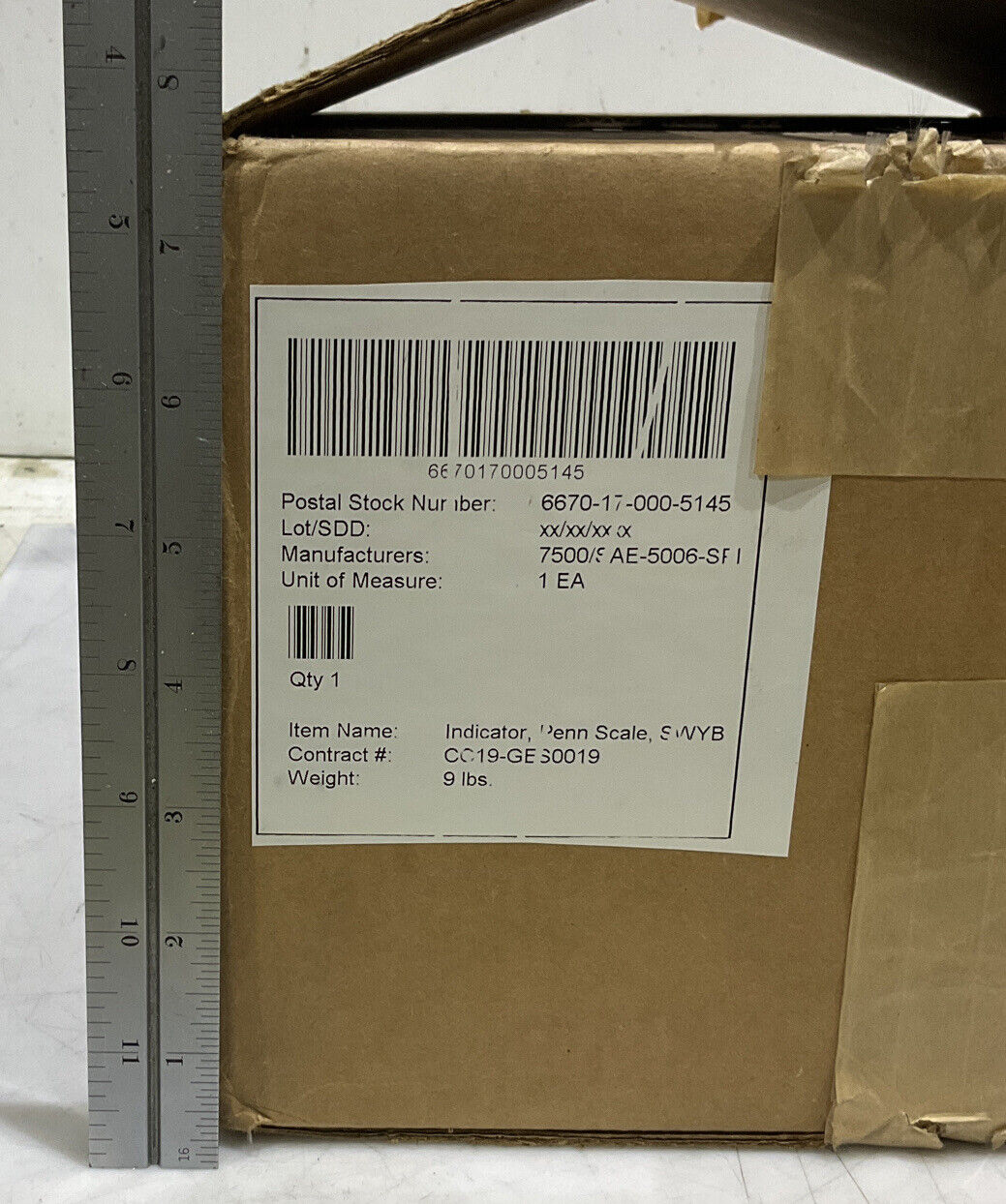 PENNSYLVANIA SCALE COMPANY 7500/4 SAE 5006C WEIGHT INDICATOR U3S